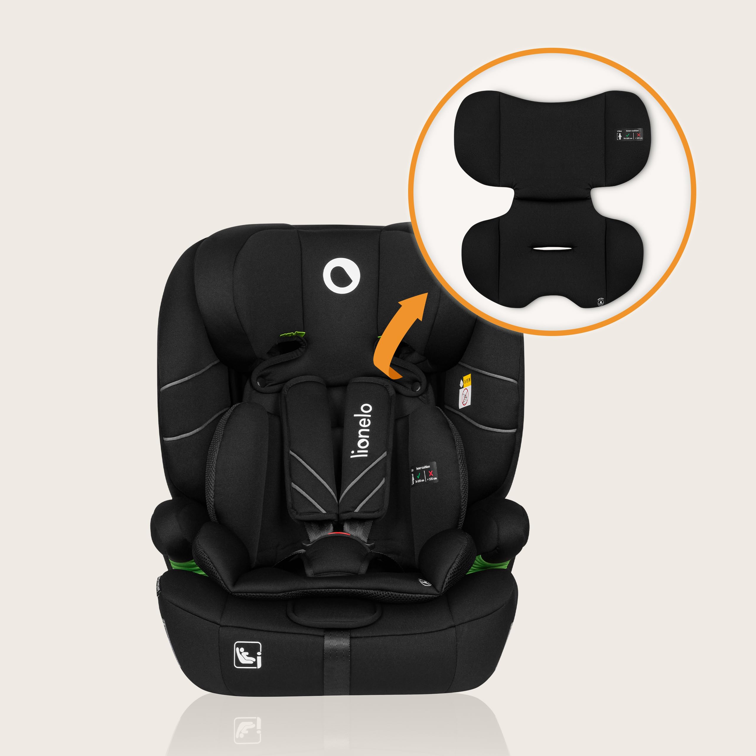 lionelo-levi-one-si-ge-auto-i-size-black-carbon-76-150-cm image 8