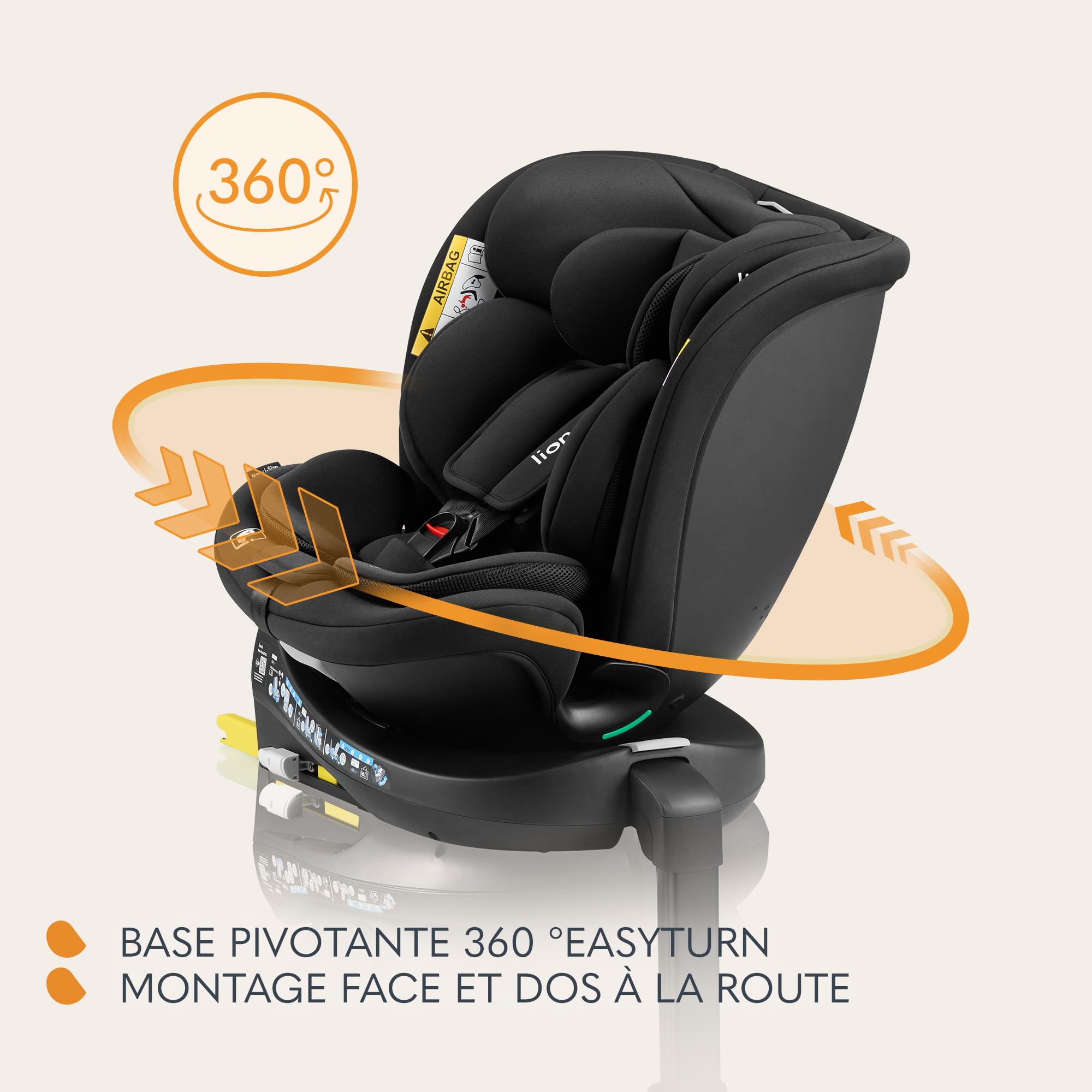 lionelo-navy-i-size-si-ge-auto-pivotant-onyx-40-150-cm image 6