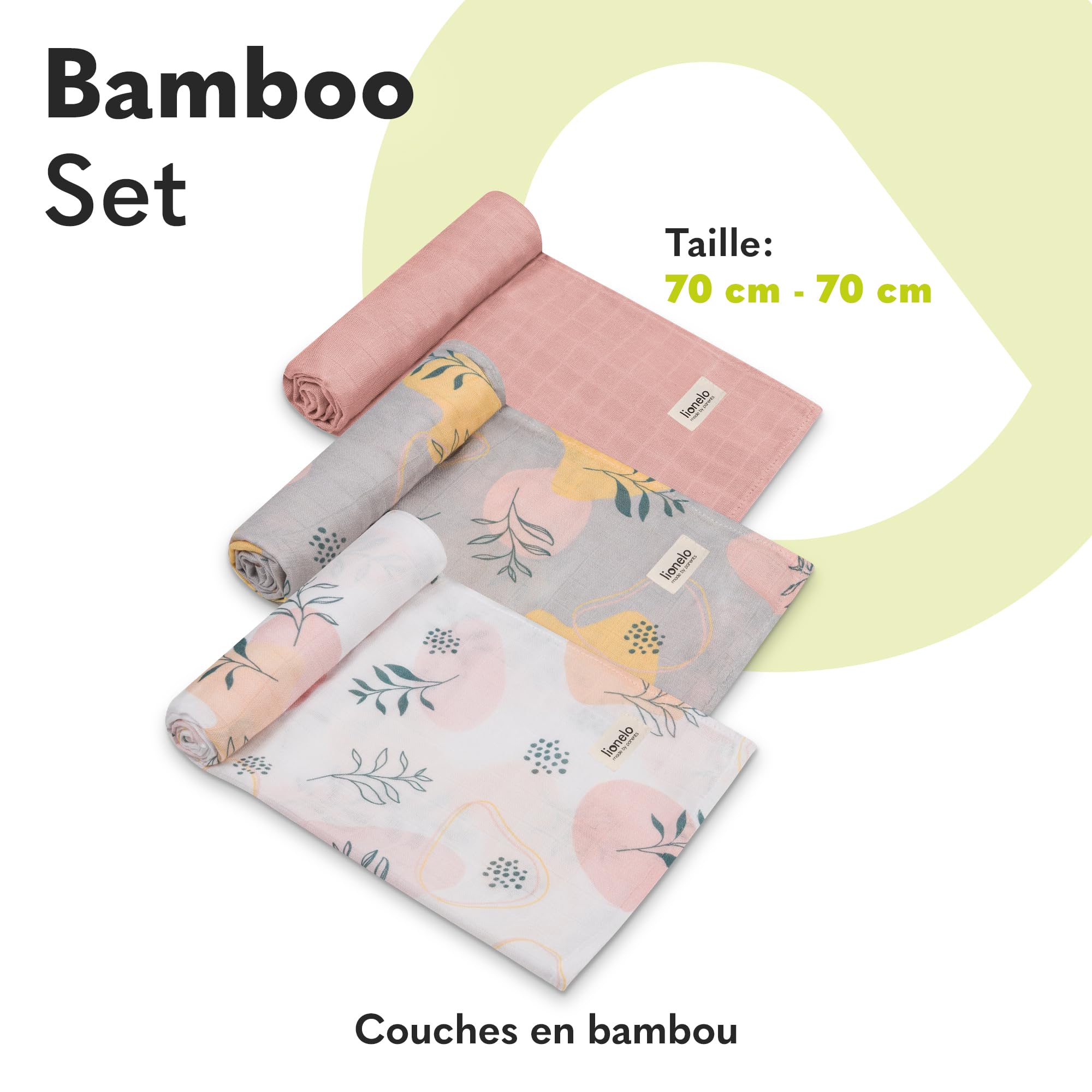 lionelo-bamboo-set-3-langes-b-b-70x70-cm-leaf-bambou image 2