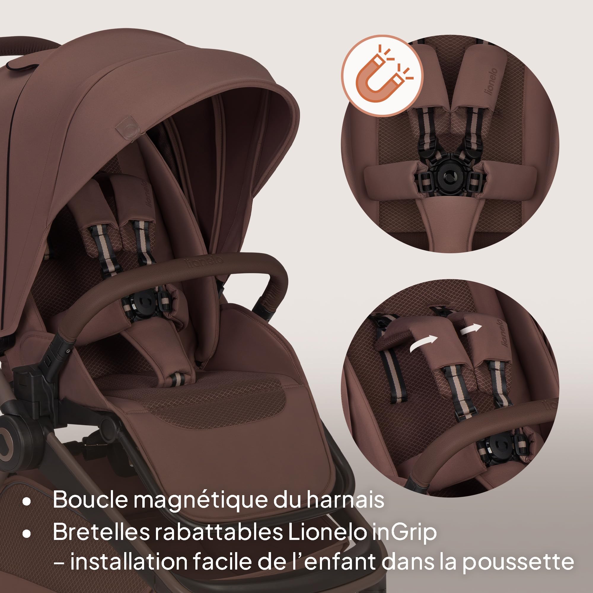 lionelo-freya-poussette-2en1-0-22-kg-marron-nacelle-pliable image 8