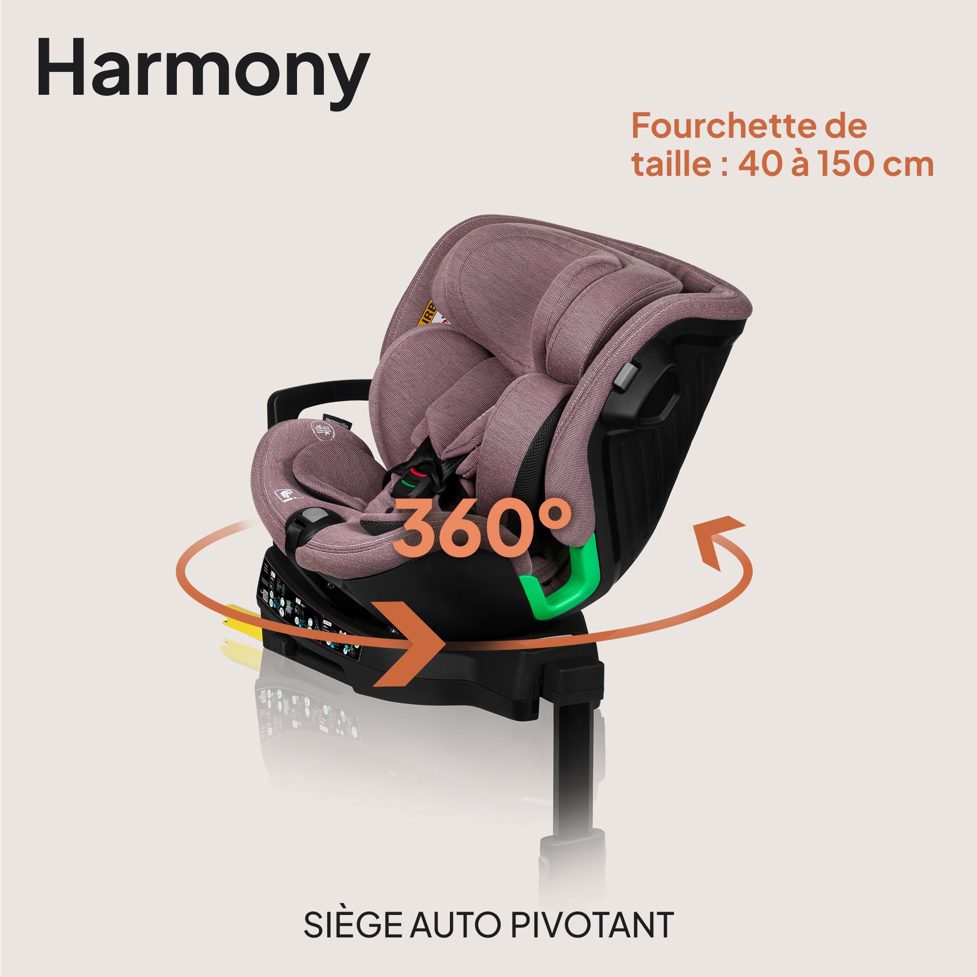 lionelo-harmony-i-size-si-ge-auto-pivotant-rose-40-150-cm image 8