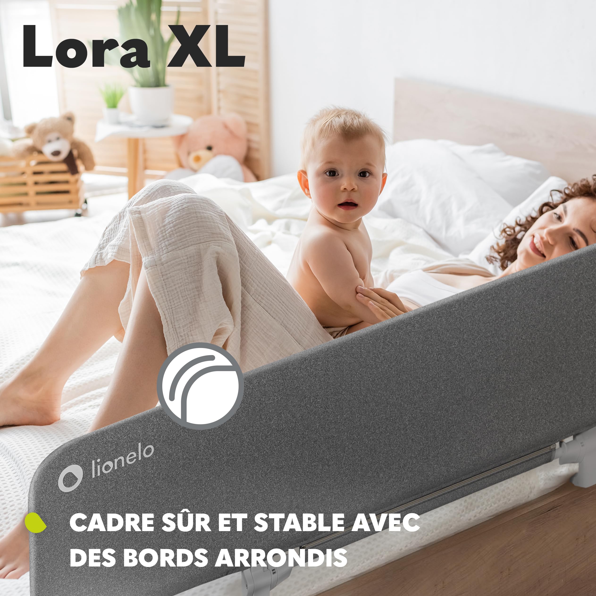 lionelo-lora-xl-barri-re-de-lit-beige-150-cm image 3