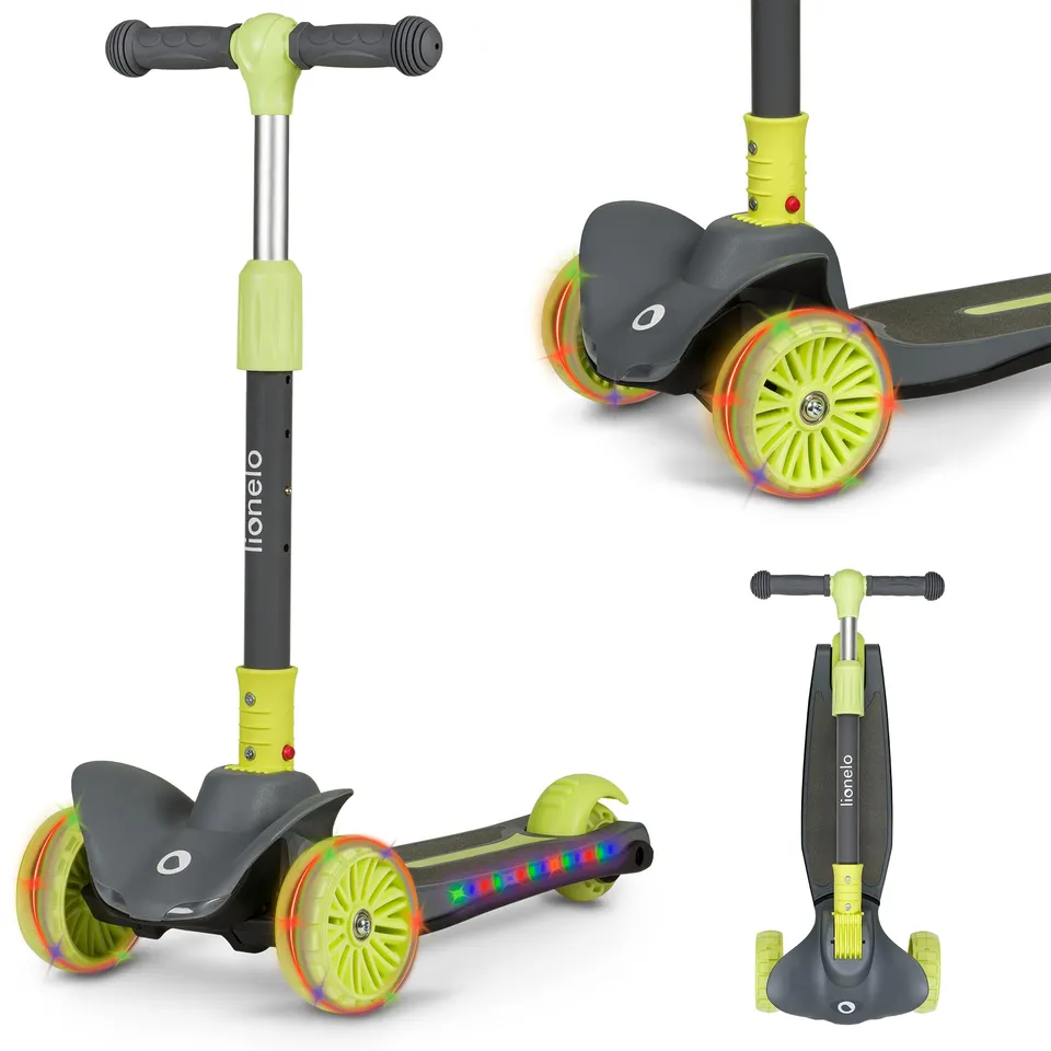 lionelo-timmy-trottinette-3-roues-lime-led-50-kg image 1