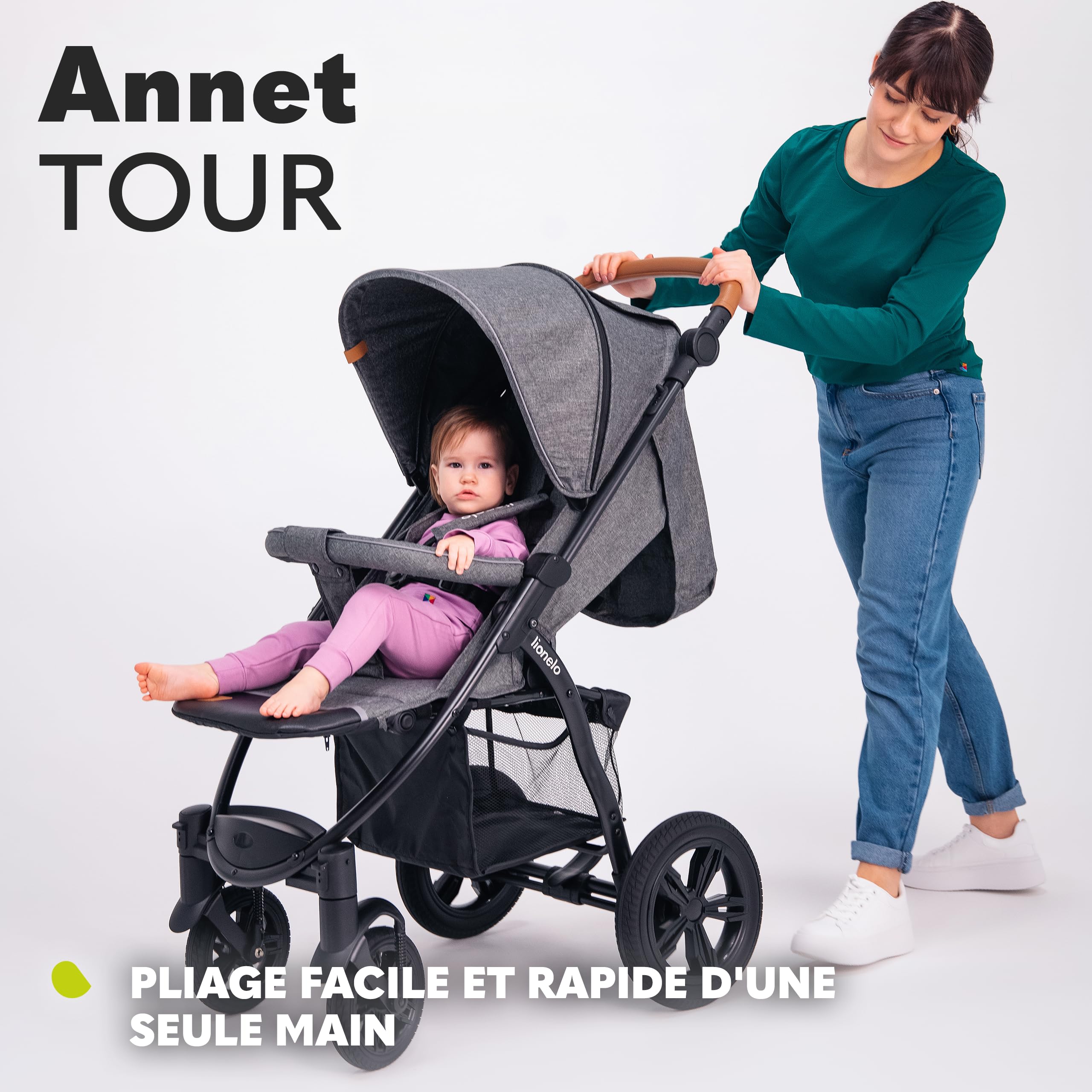 lionelo-annet-tour-poussette-canne-vert-22-kg-allong-e image 5