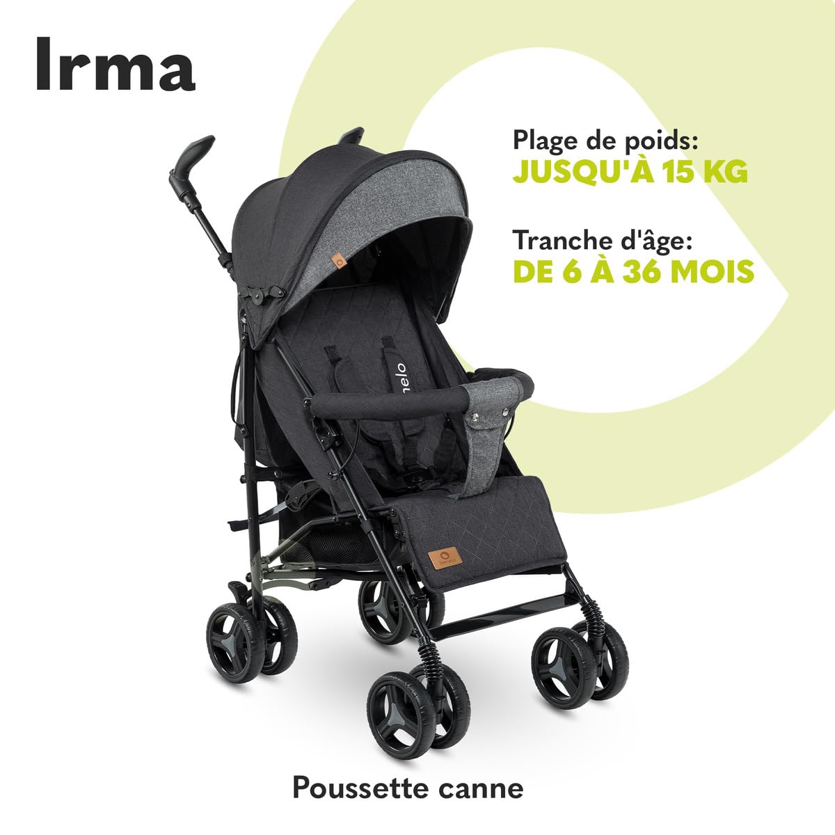 lionelo-irma-poussette-canne-noire-l-g-re-7-kg-jusqu-15-kg image 2