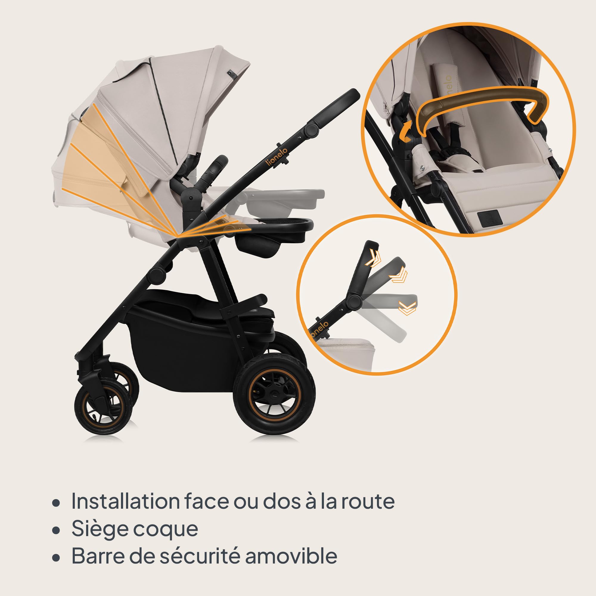 lionelo-amber-plus-poussette-2-en-1-beige-22-kg-nacelle-xxl image 4