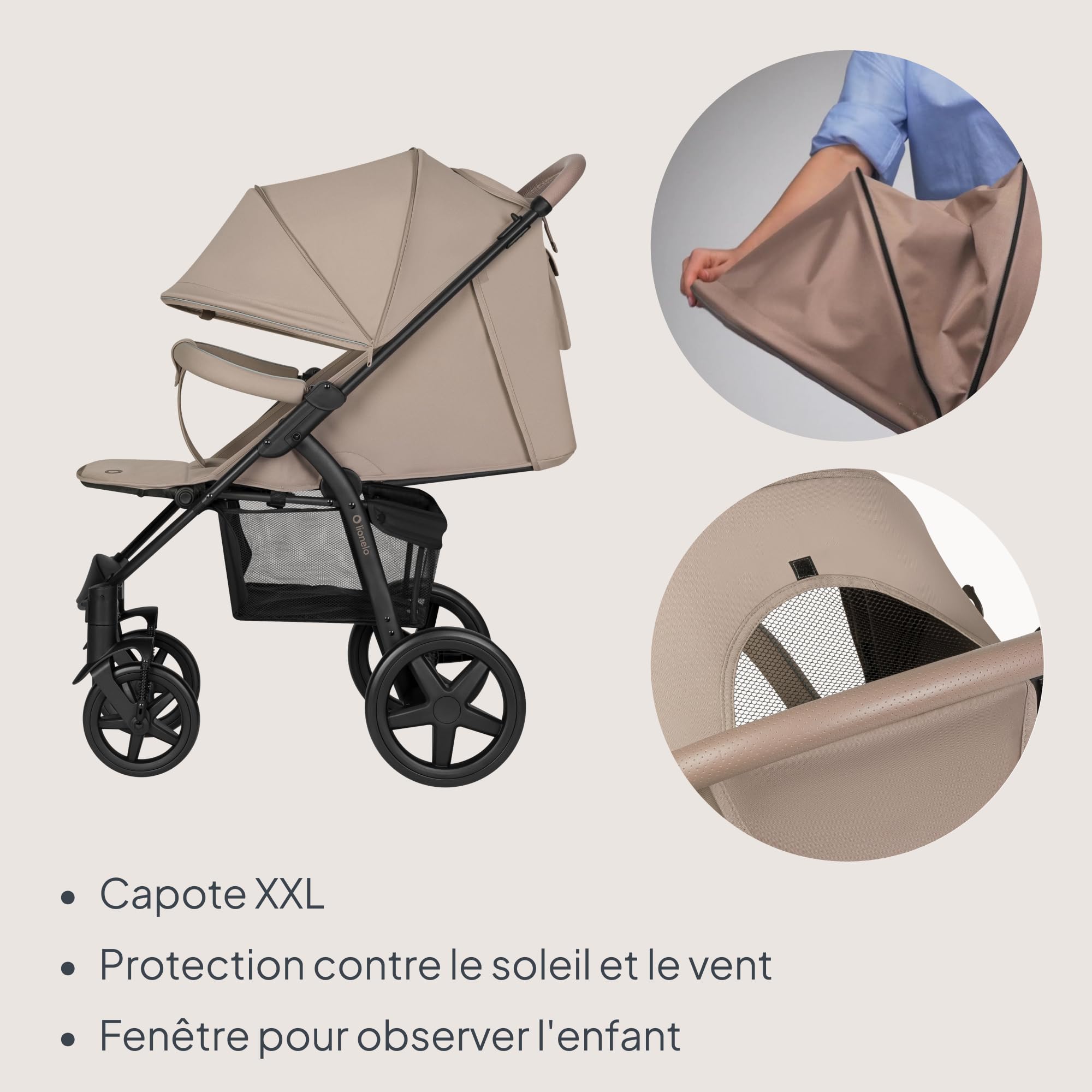 lionelo-annet-plus-poussette-b-b-beige-22-kg-auvent-xxl image 4