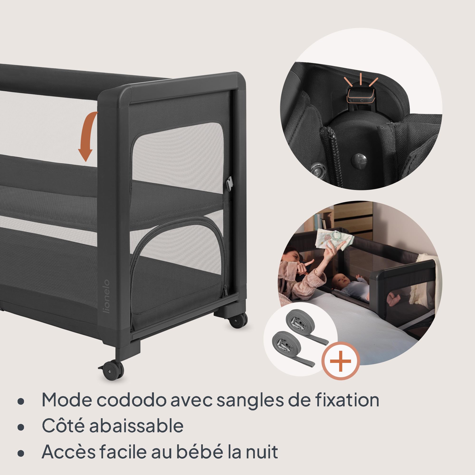 lionelo-patty-lit-parapluie-b-b-grey-5-en-1-avec-matelas image 3