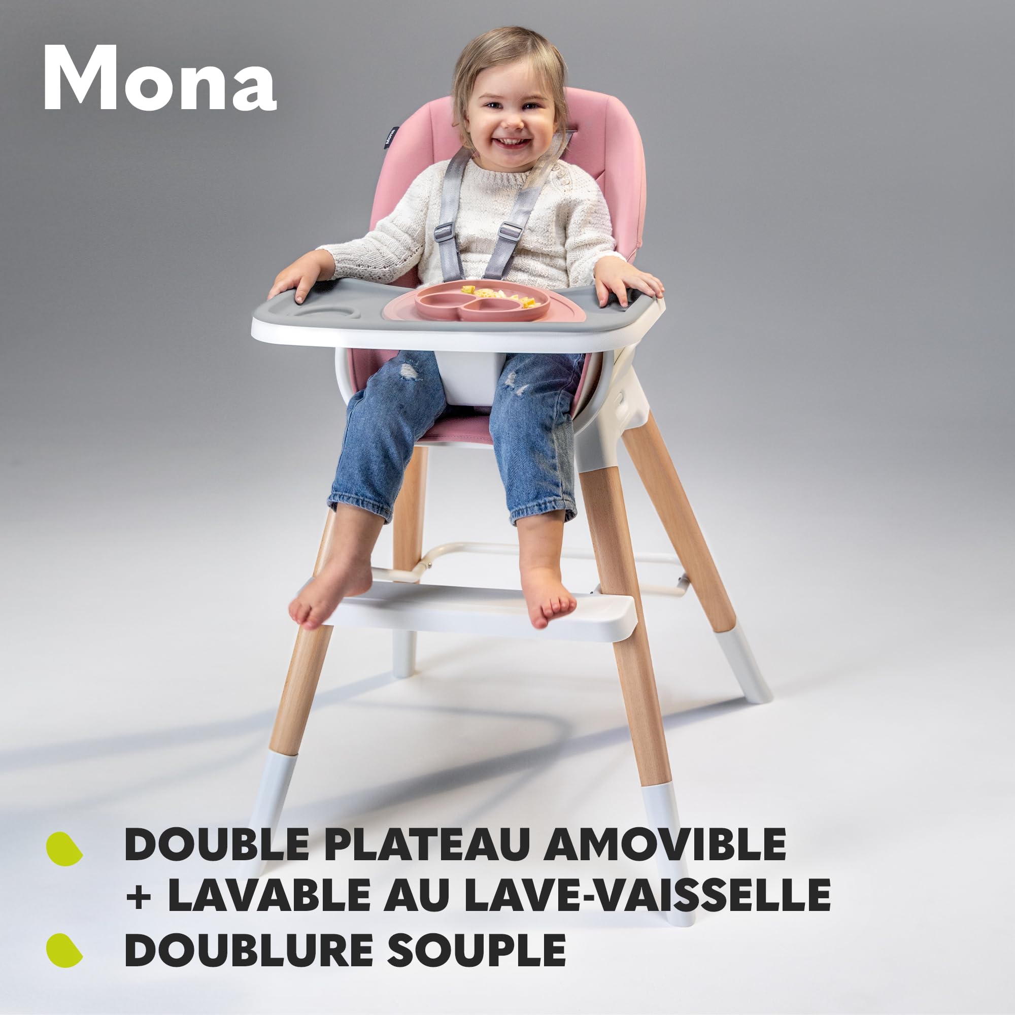 lionelo-mona-chaise-haute-b-b-4-en-1-beige-6-36-mois image 6