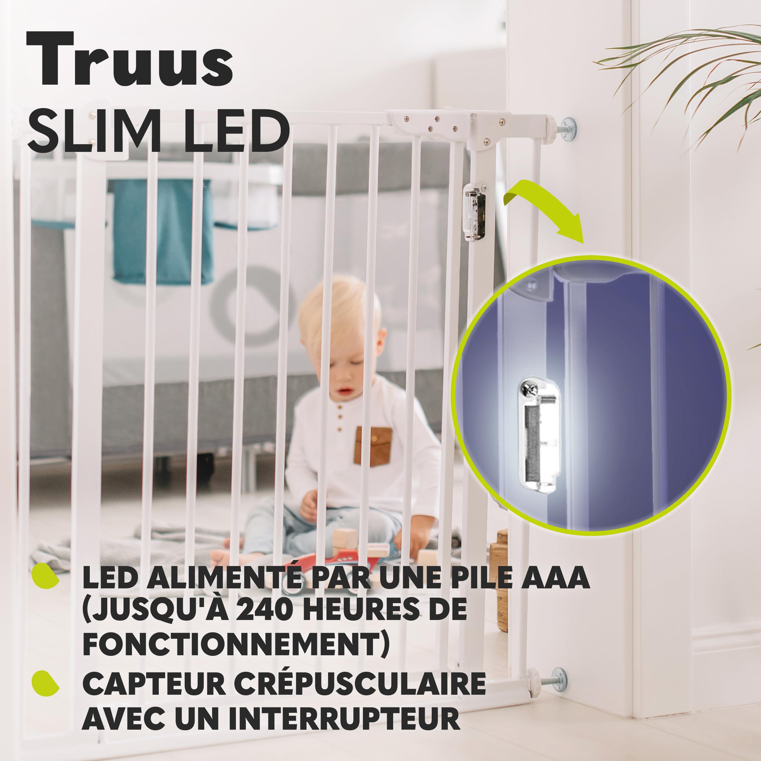 lionelo-truus-slim-barri-re-enfant-blanc-75-105-cm-led image 3
