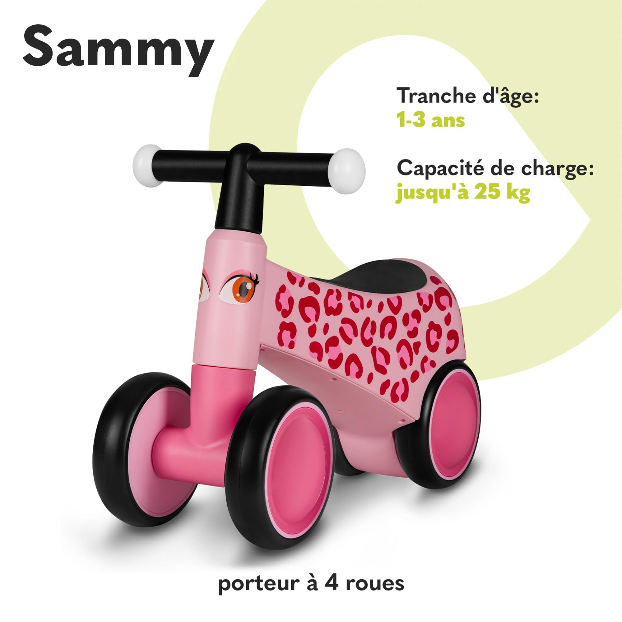 lionelo-sammy-draisienne-porteur-rose-1-3-ans-led image 2