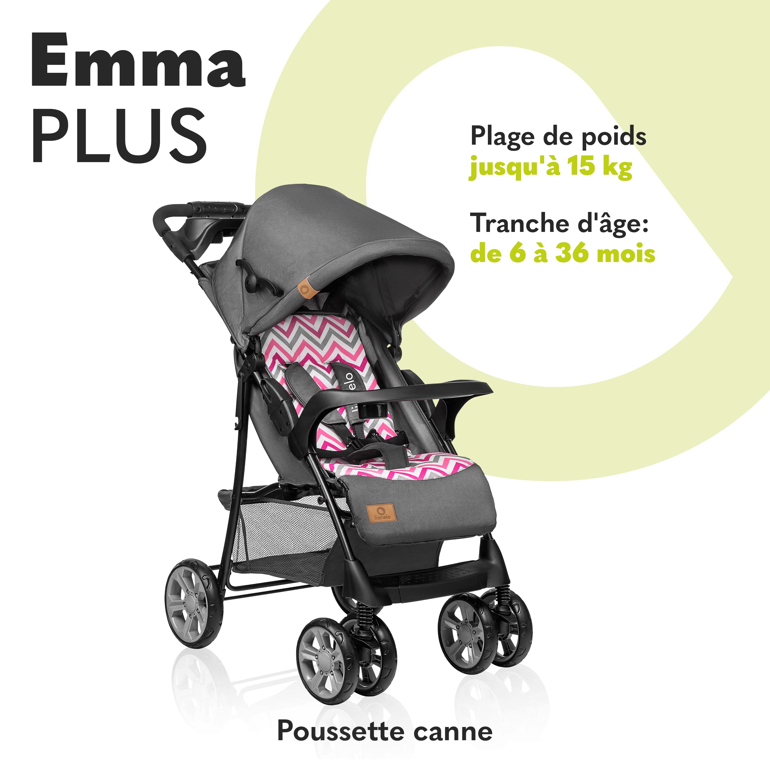 lionelo-emma-plus-poussette-b-b-rose-sunny-15-kg-sac image 2