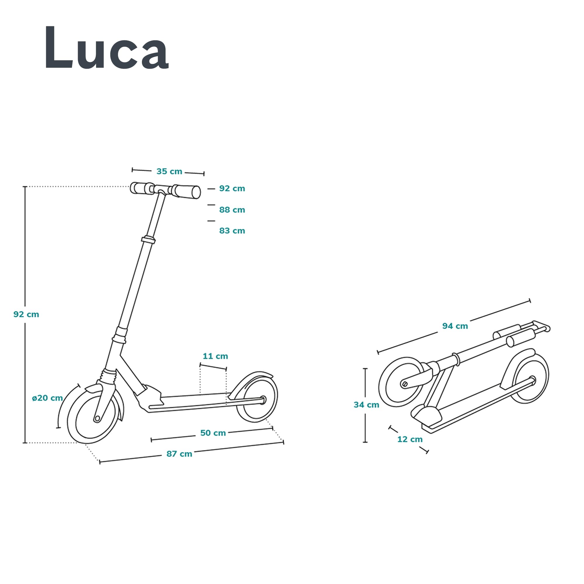 lionelo-luca-trottinette-enfant-blanc-orange-100-kg image 8