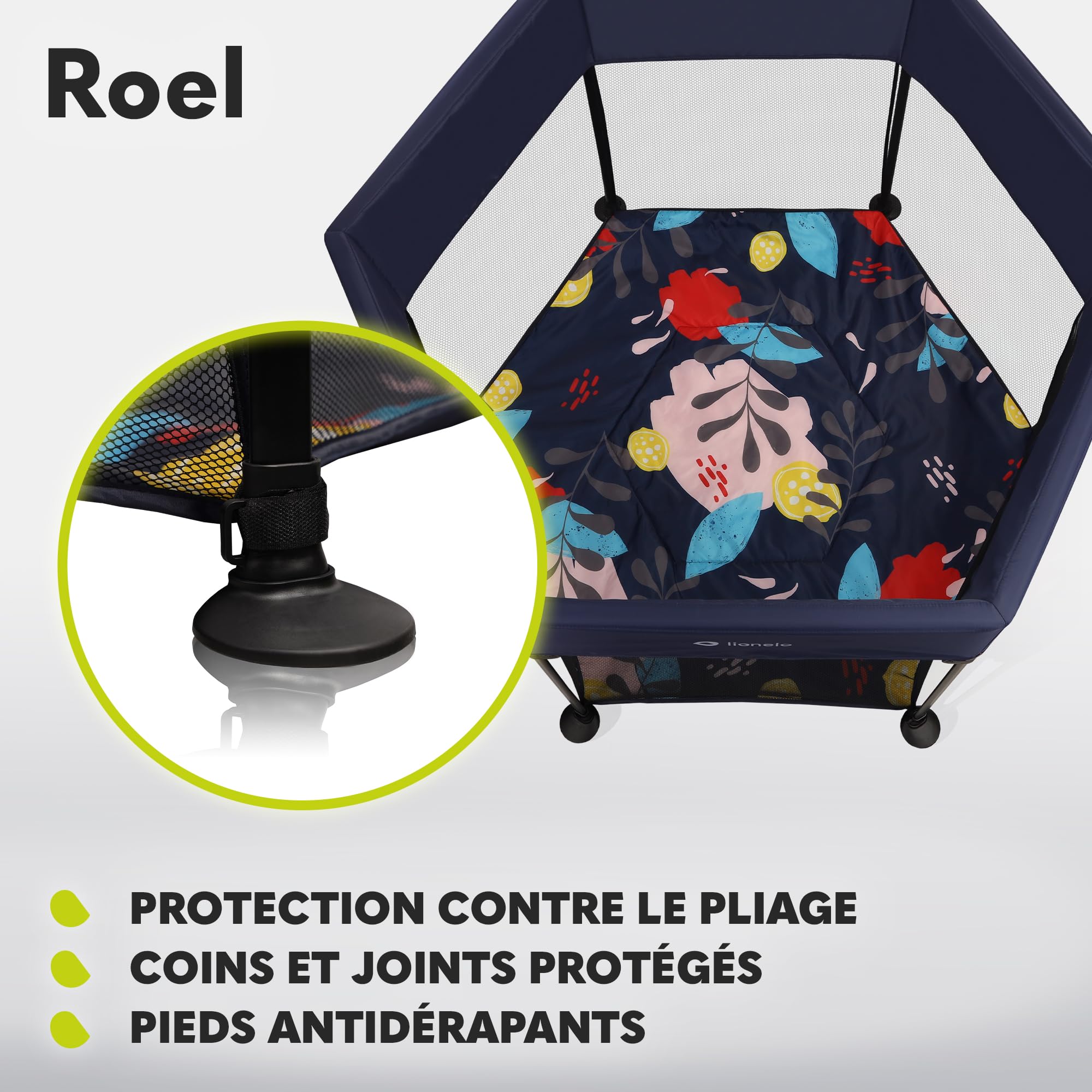 lionelo-roel-parc-b-b-pliant-blue-navy-hexagonal-lockguard image 4