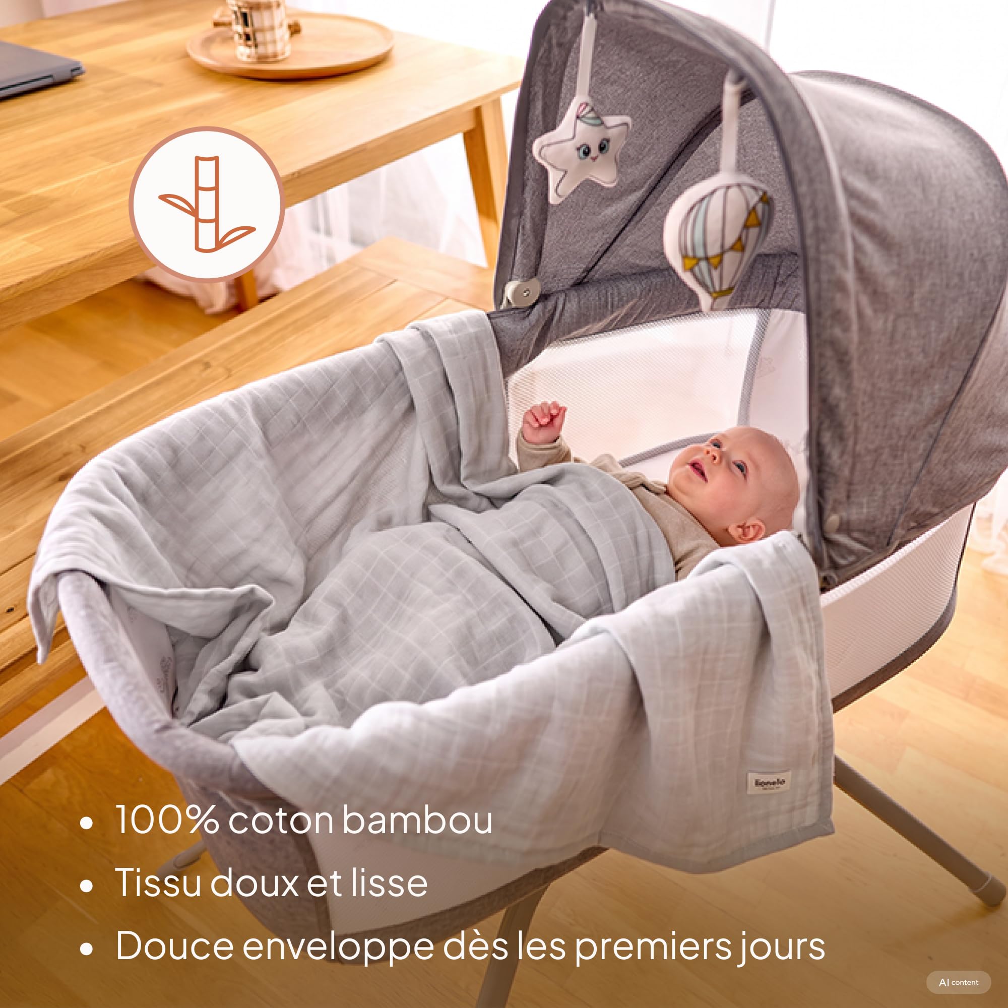 lionelo-bamboo-swaddle-lange-b-b-120x120-bleu-denim-bambou image 2
