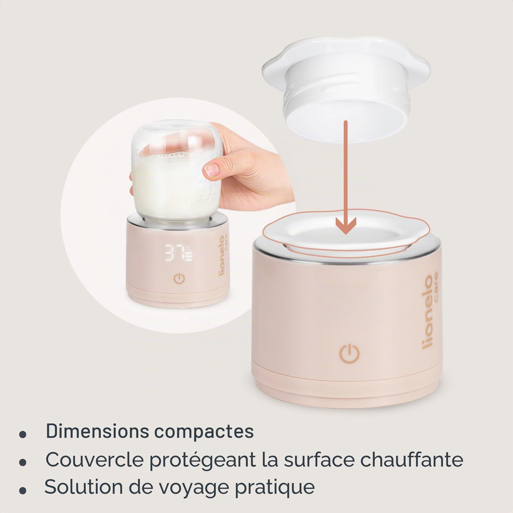 lionelo-thermup-swift-chauffe-biberon-portable-sans-fil-5-adaptateurs image 5