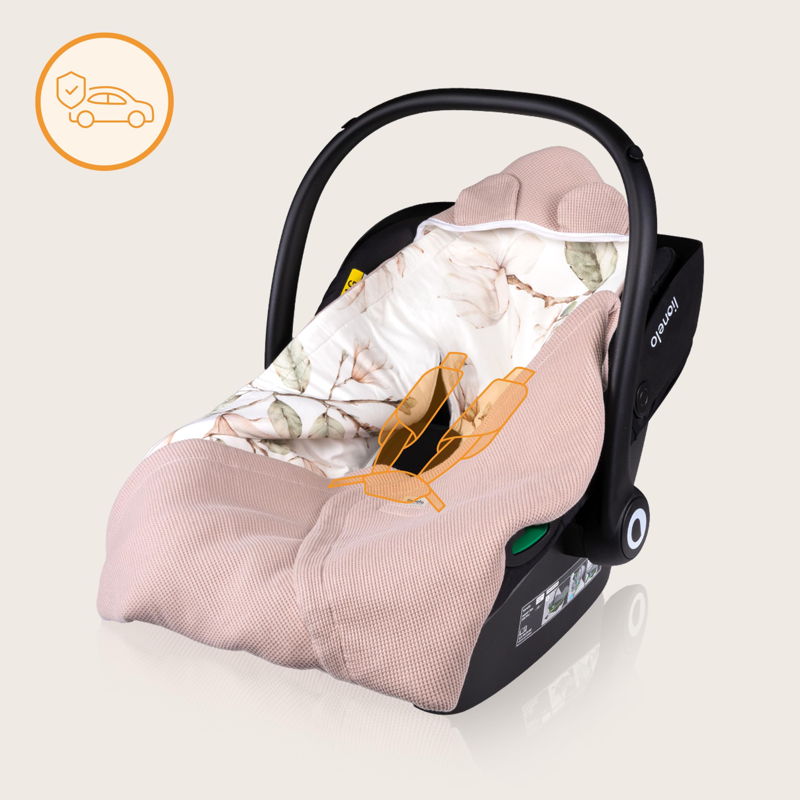 lionelo-travel-swaddle-couverture-b-b-chaude-beige-90x90-coton image 4