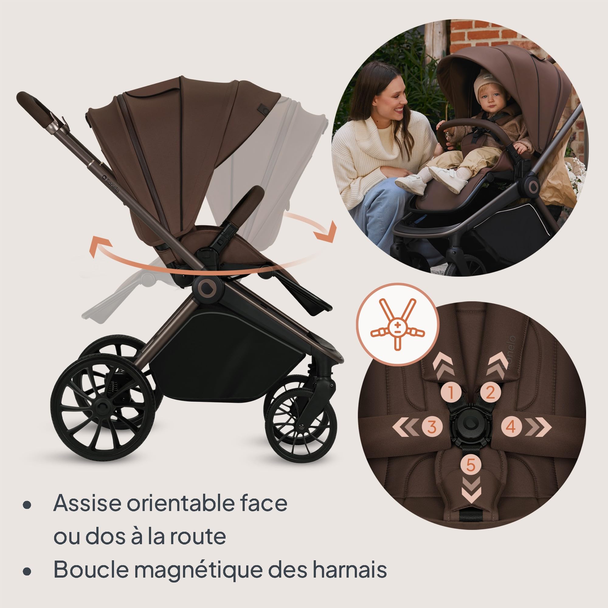 lionelo-mika-plus-poussette-marron-22-kg-upf50-tout-terrain image 4