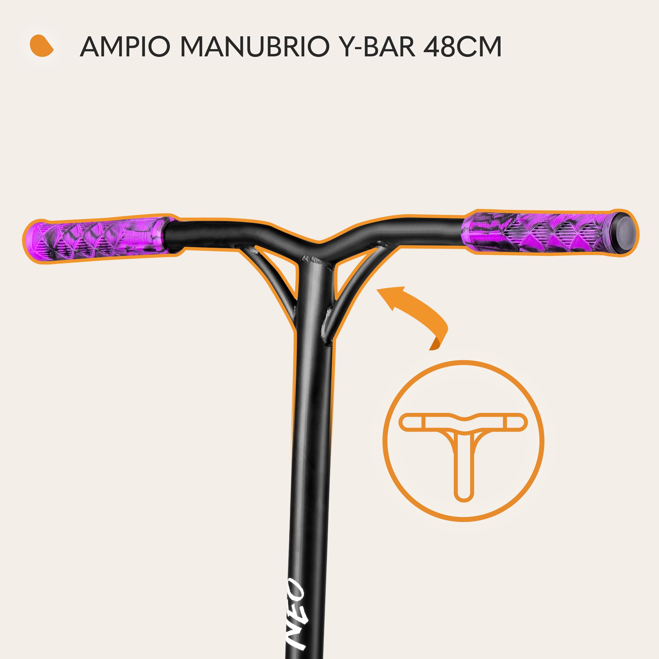 lionelo-whizz-neo-trottinette-freestyle-bleu-110-mm-abec-9 image 4