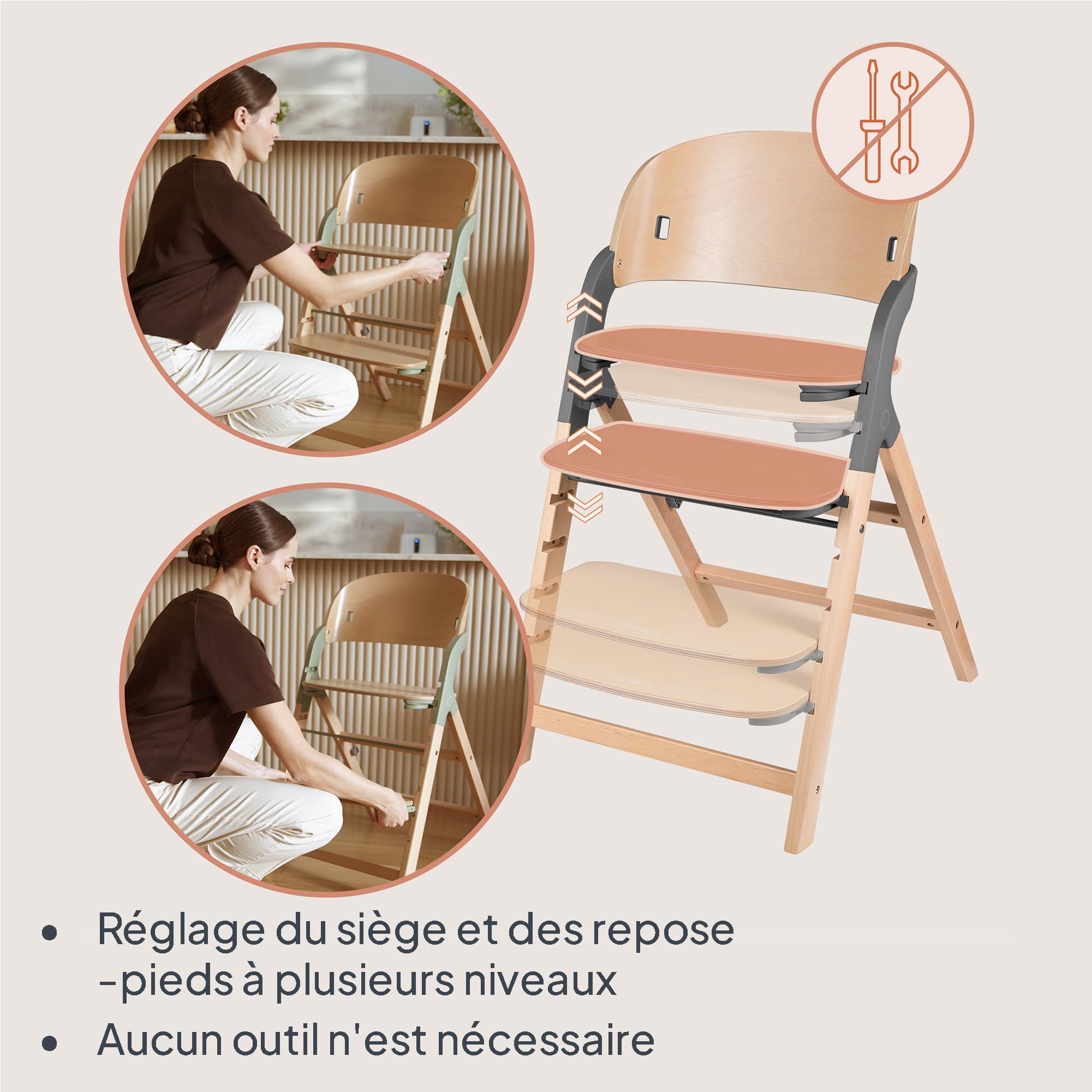 lionelo-megan-chaise-haute-bois-gris-volutive-110-kg image 4