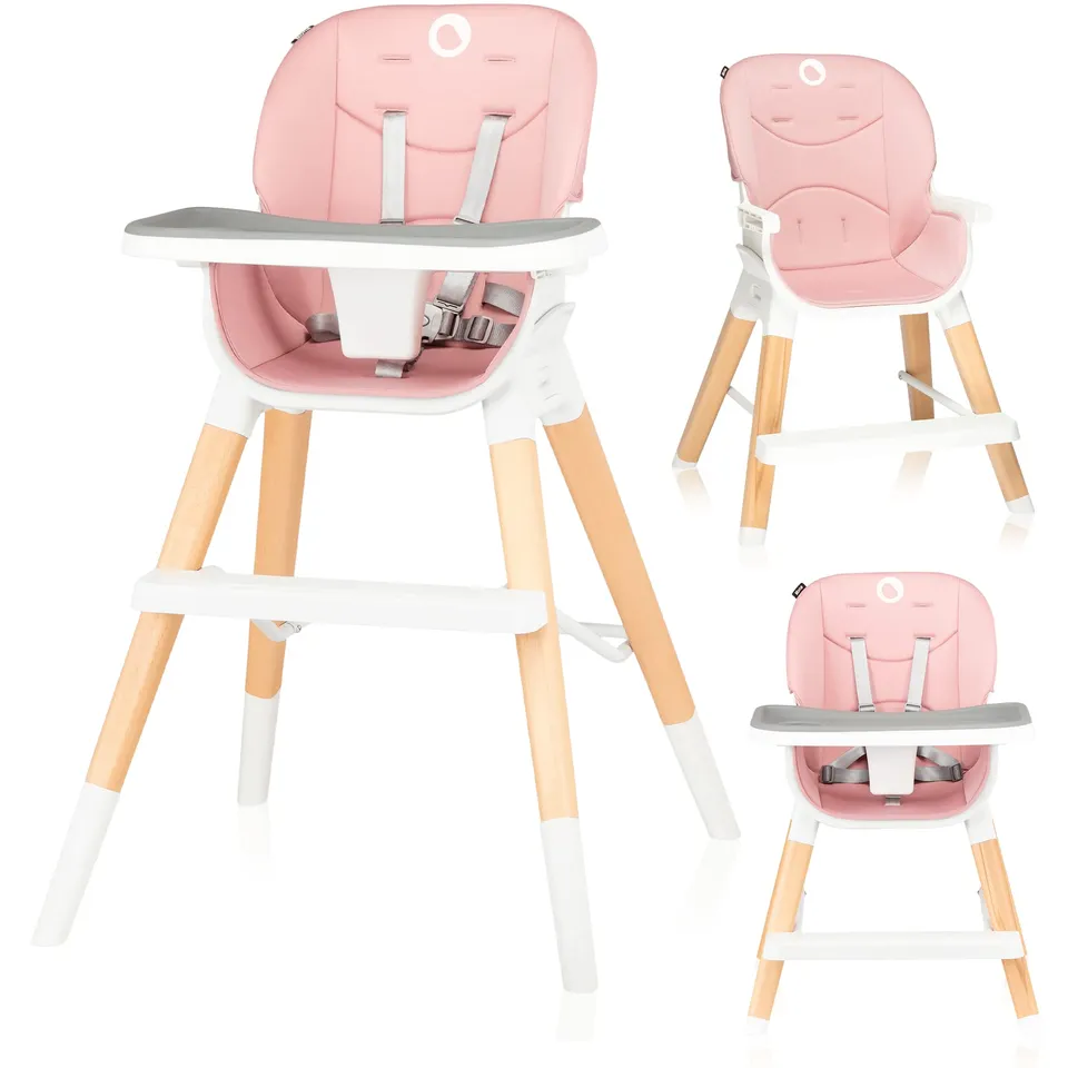 lionelo-mona-chaise-haute-b-b-4-en-1-pink-6-36-mois image 1