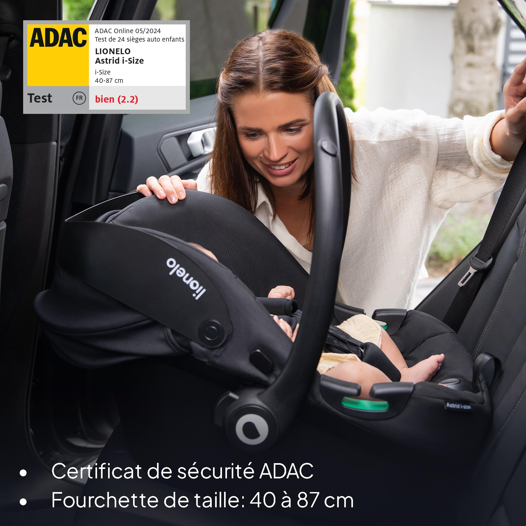 lionelo-astrid-i-size-si-ge-auto-cr-me-beige-40-87-cm-dos-route image 2