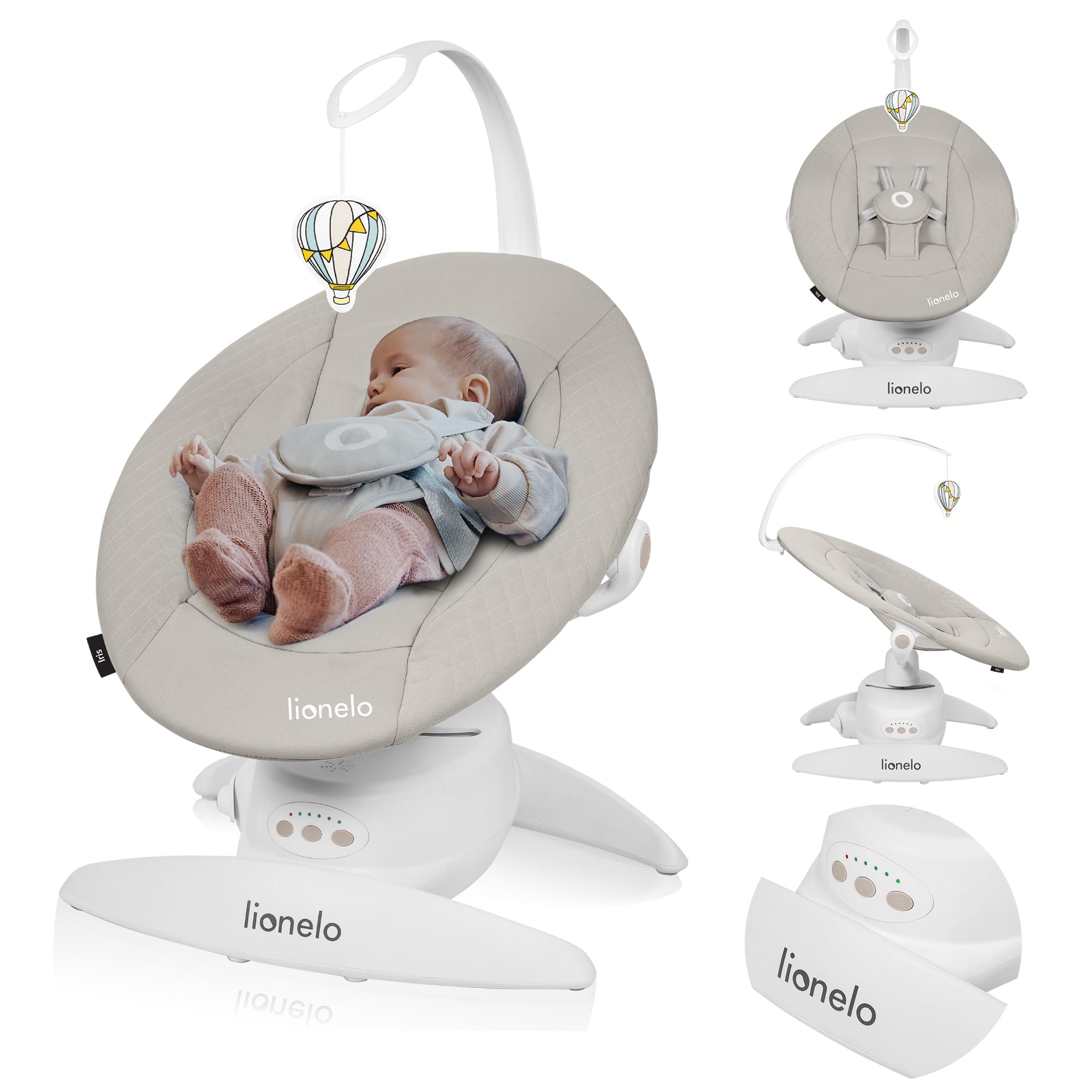 lionelo-iris-transat-balancelle-lectrique-beige-360-9-kg image 1