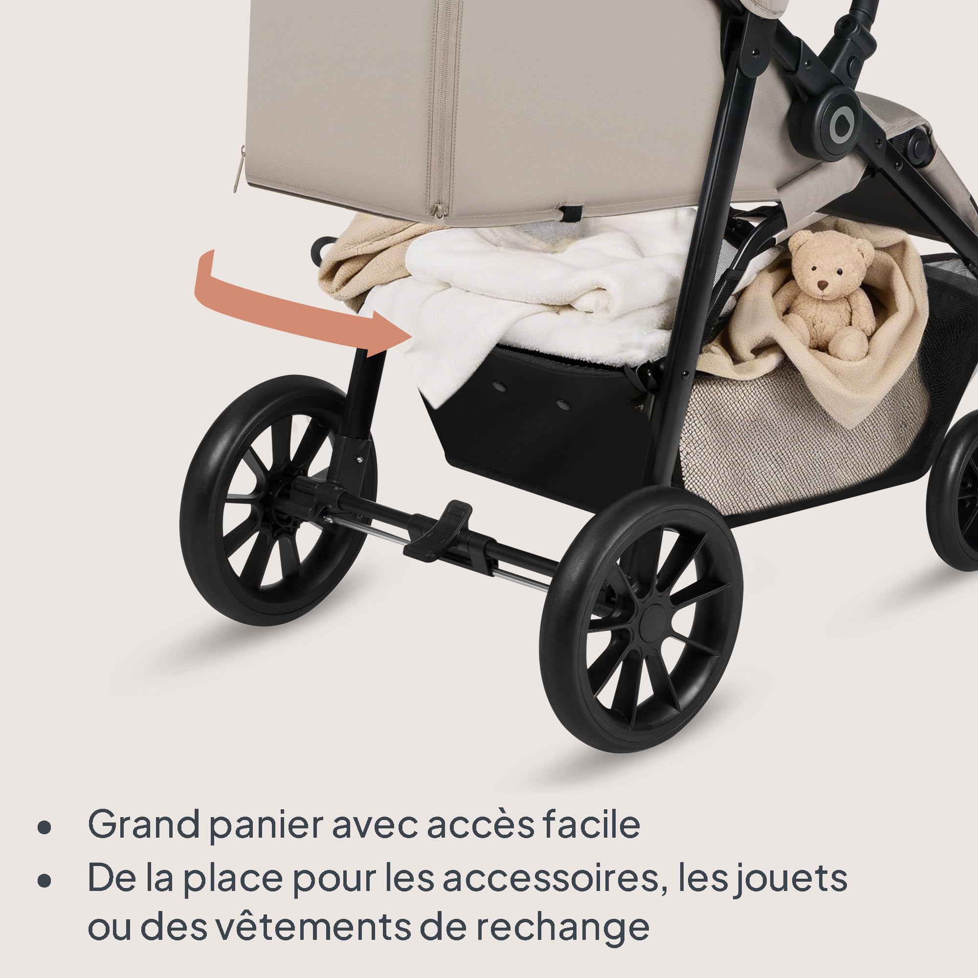 lionelo-emerald-poussette-beige-22-kg-pliage-une-main-upf50 image 4