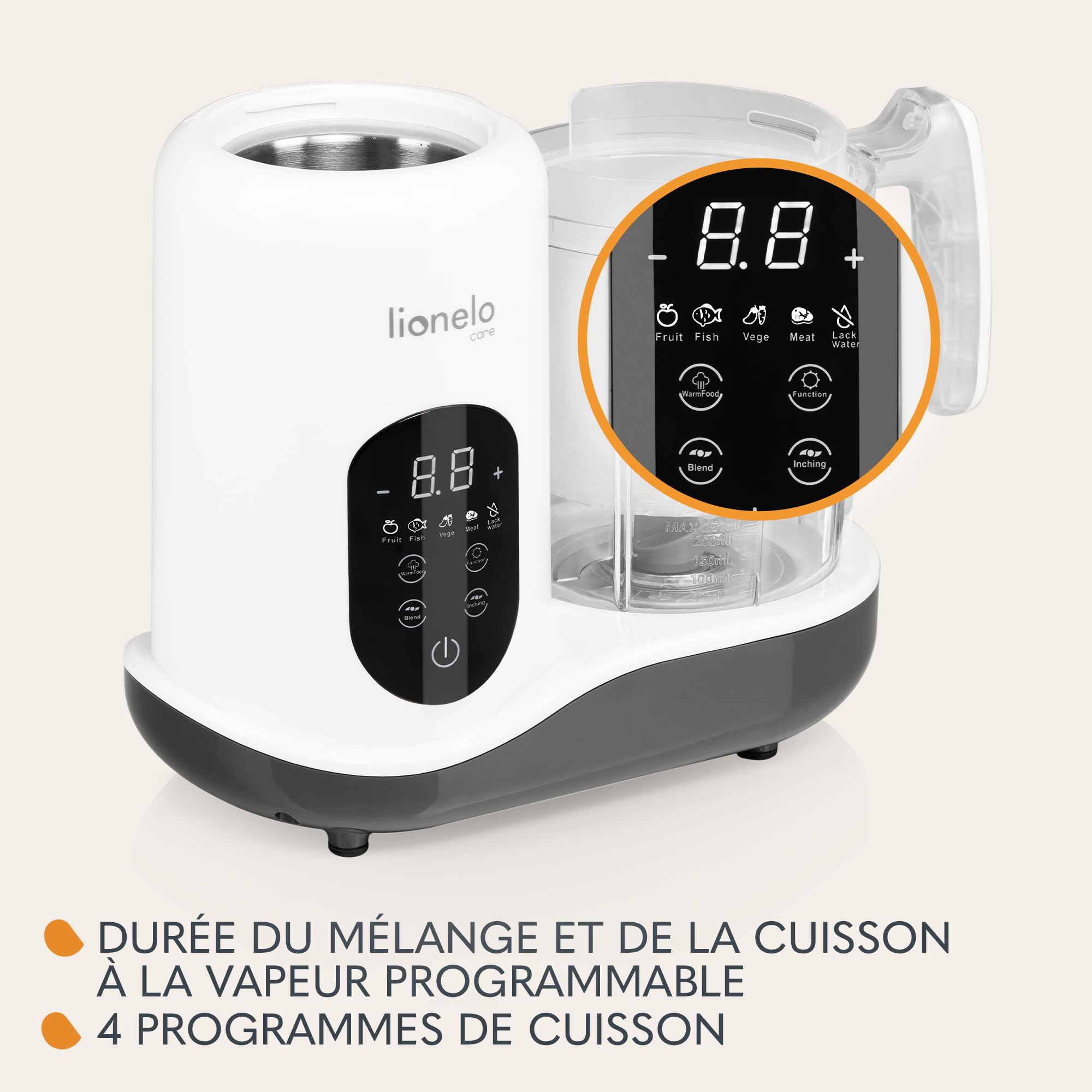 lionelo-babymenu-robot-cuiseur-mixeur-b-b-8-en-1 image 4