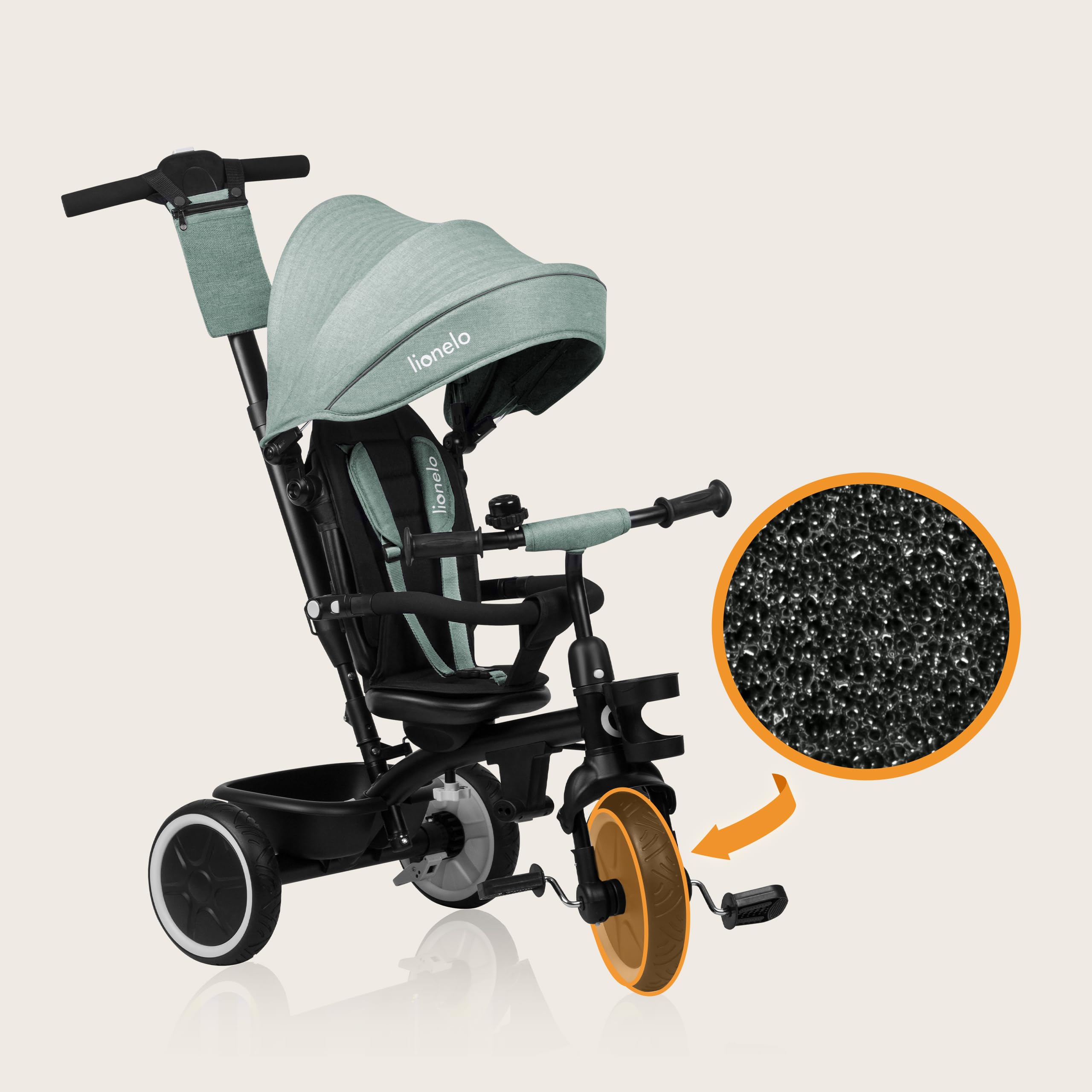 lionelo-berry-tricycle-volutif-vert-poussette-9-mois image 2