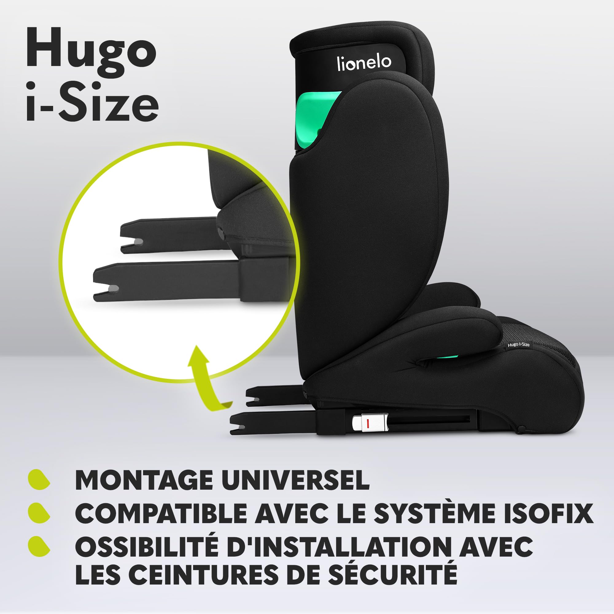 lionelo-hugo-i-size-si-ge-auto-isofix-carbone-noir-r129 image 4