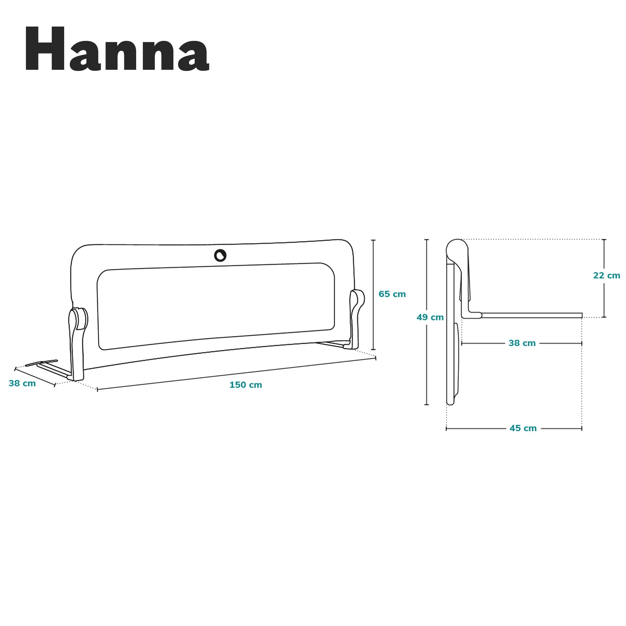 lionelo-hanna-barri-re-de-lit-150-cm-pliable-grise-anti-chute image 6