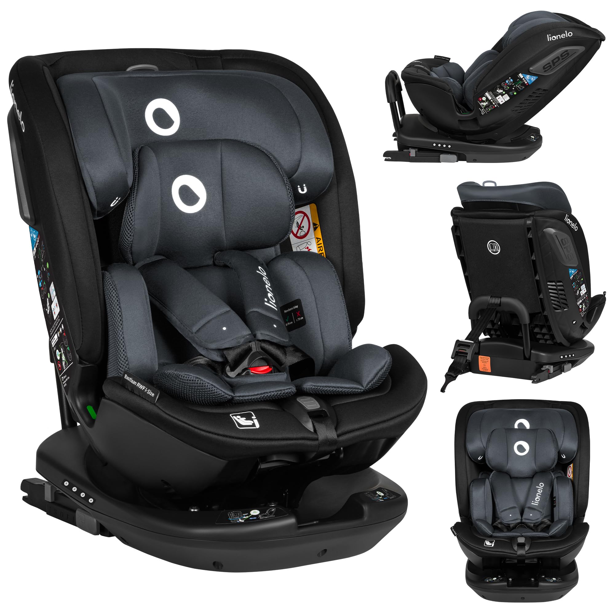 lionelo-bastiaan-si-ge-auto-pivotant-360-gris-r129 image 1