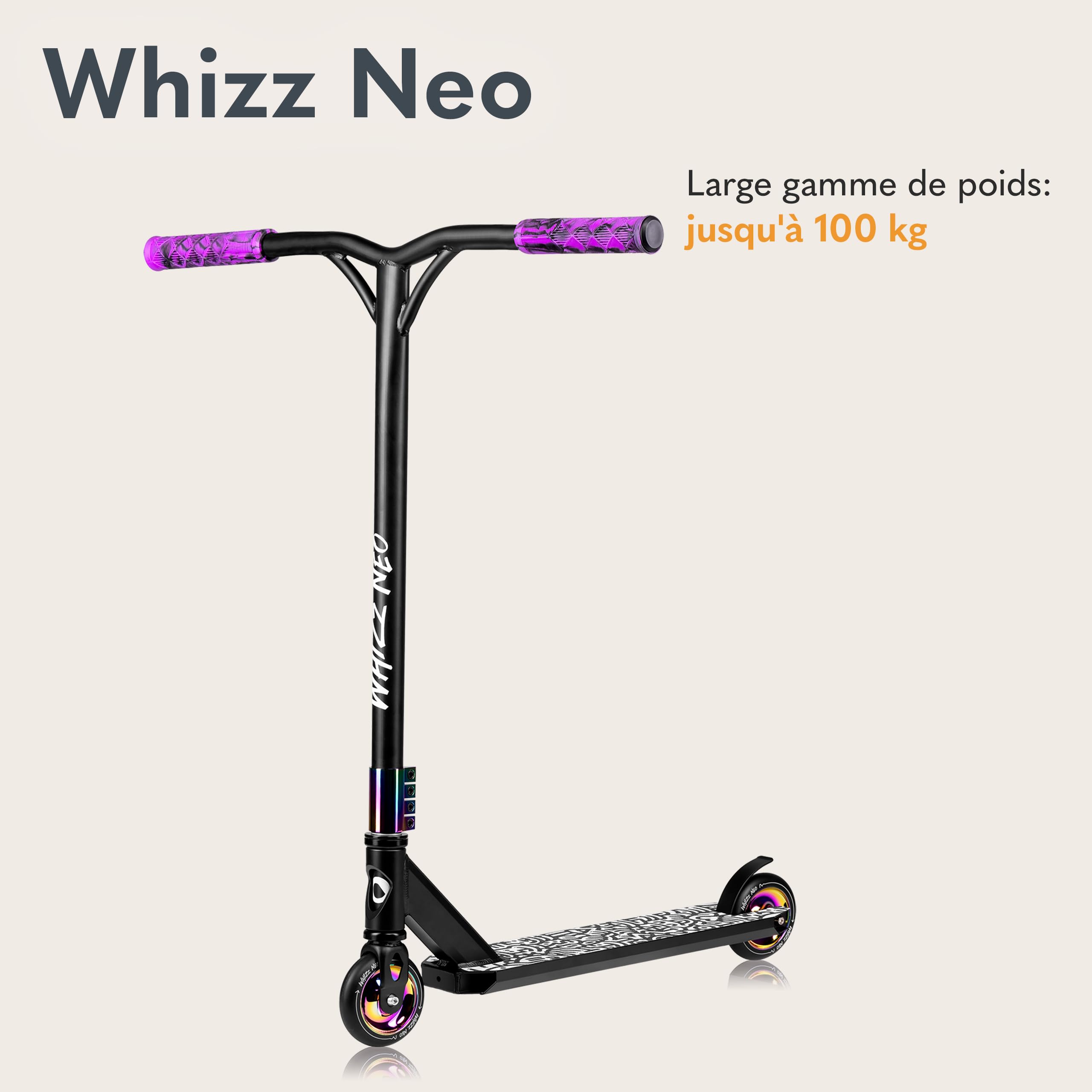 lionelo-whizz-neo-trottinette-freestyle-bleu-110-mm-abec-9 image 2