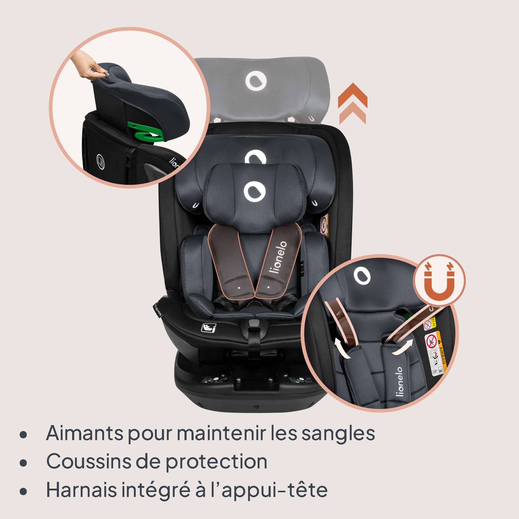 lionelo-bastiaan-si-ge-auto-pivotant-360-gris-r129 image 7
