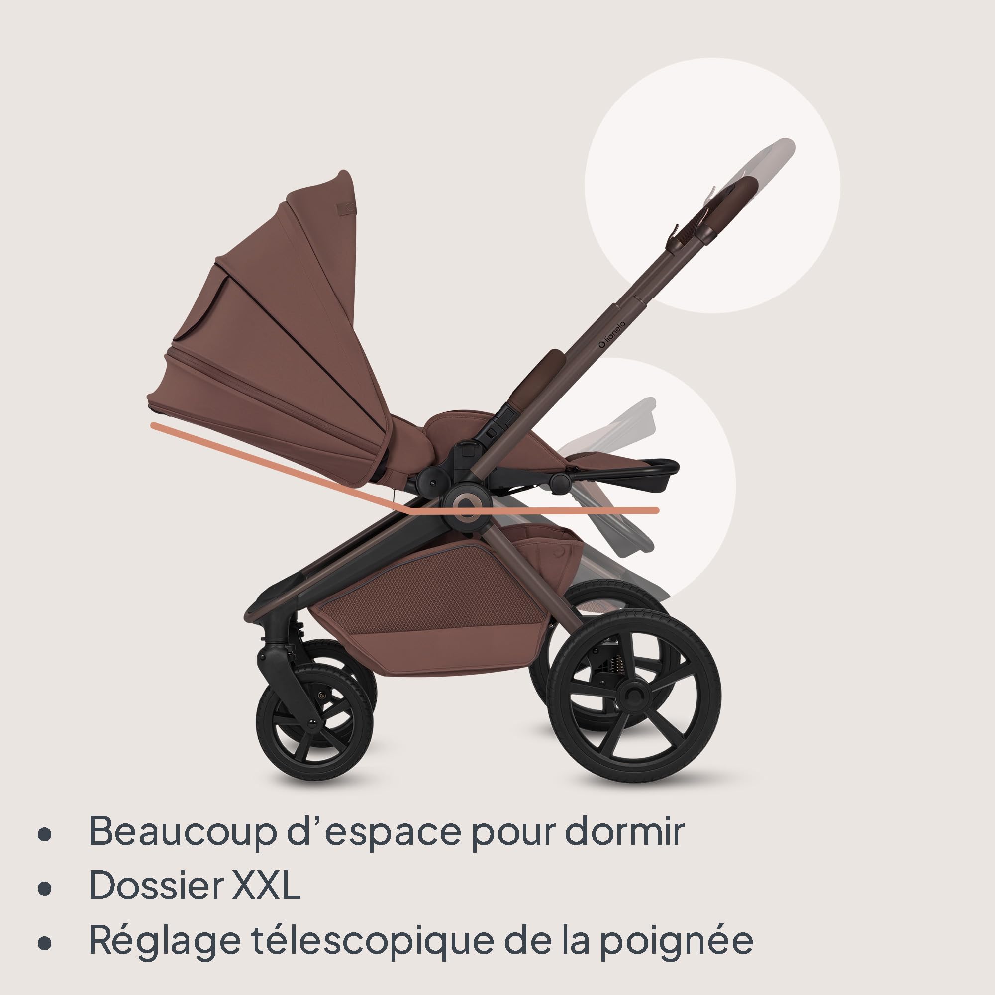 lionelo-freya-poussette-2en1-0-22-kg-marron-nacelle-pliable image 7