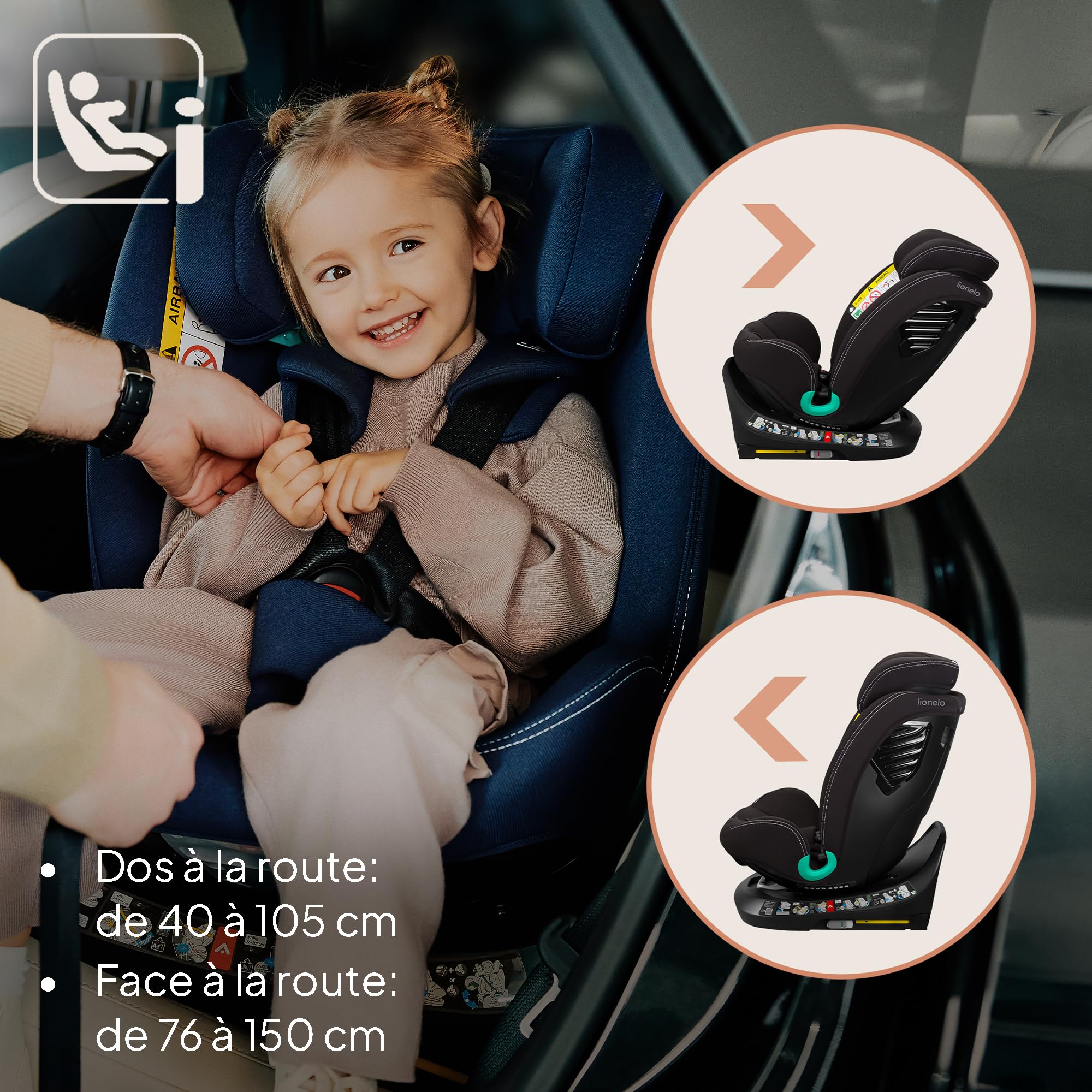 lionelo-bastiaan-one-i-size-si-ge-auto-black-carbon-360 image 5