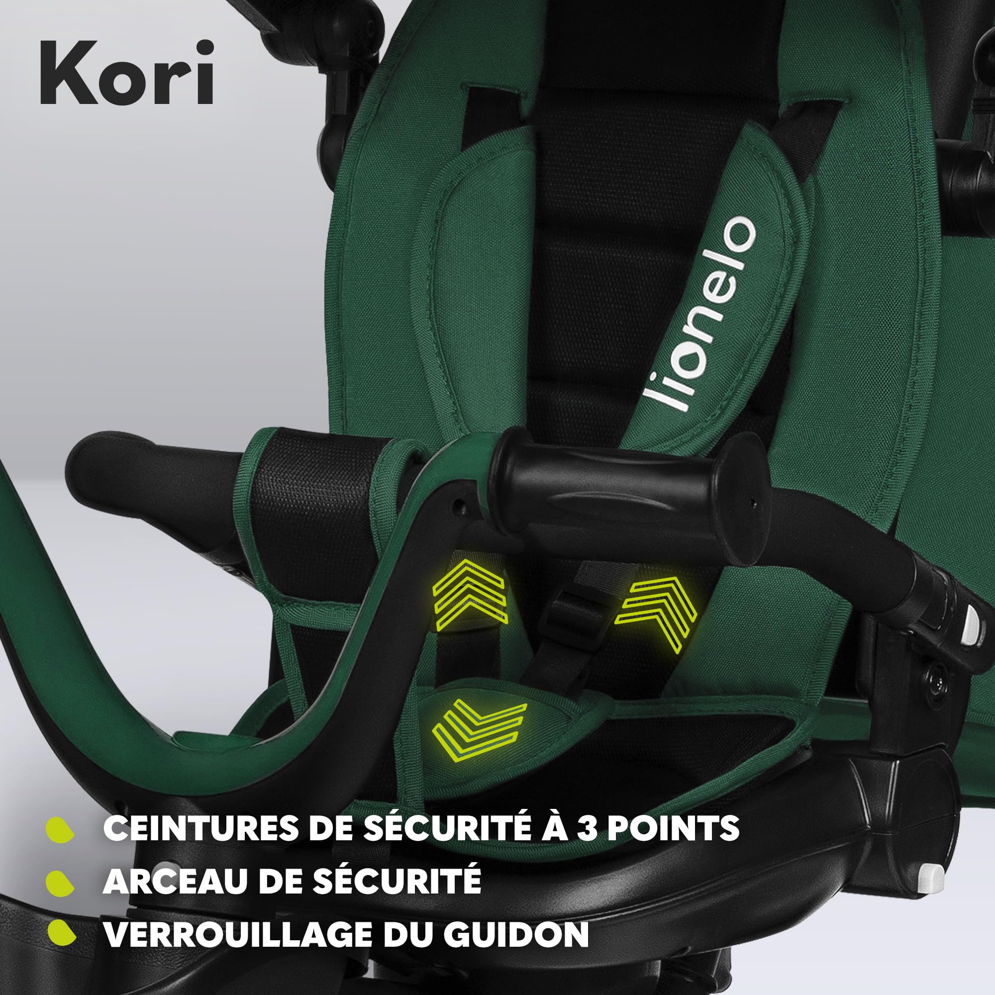 lionelo-kori-tricycle-poussette-meraude-2-en-1-18-mois-5-ans image 3