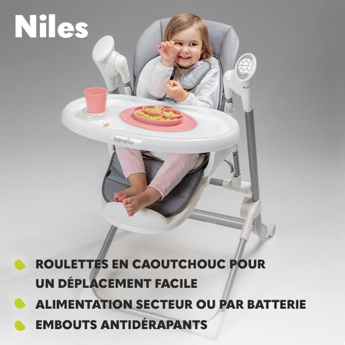 lionelo-niles-chaise-haute-b-b-volutive-2-en-1-balancelle-gris image 6