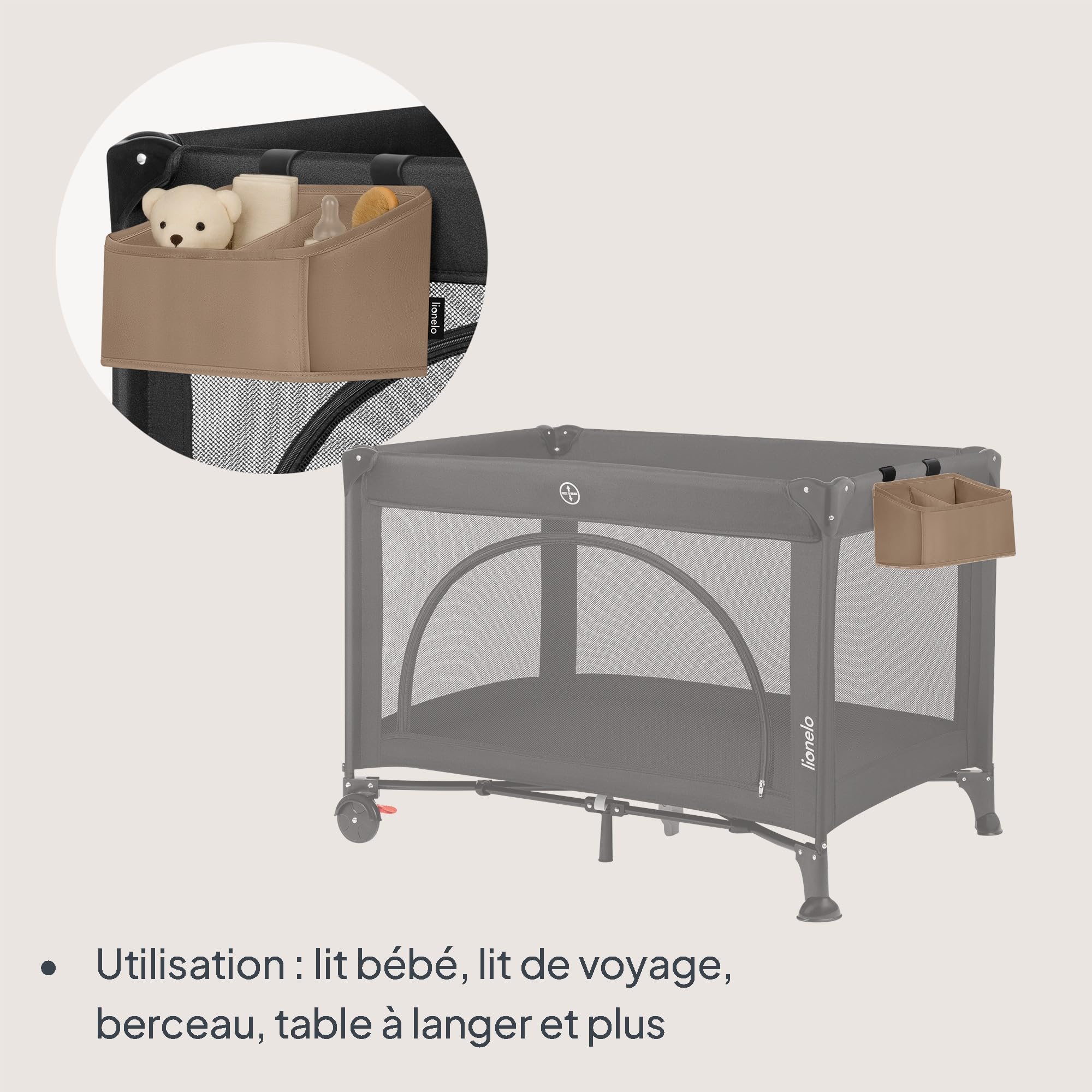 lionelo-sidepocket-organiseur-table-langer-beige-26x12x15-compact image 3