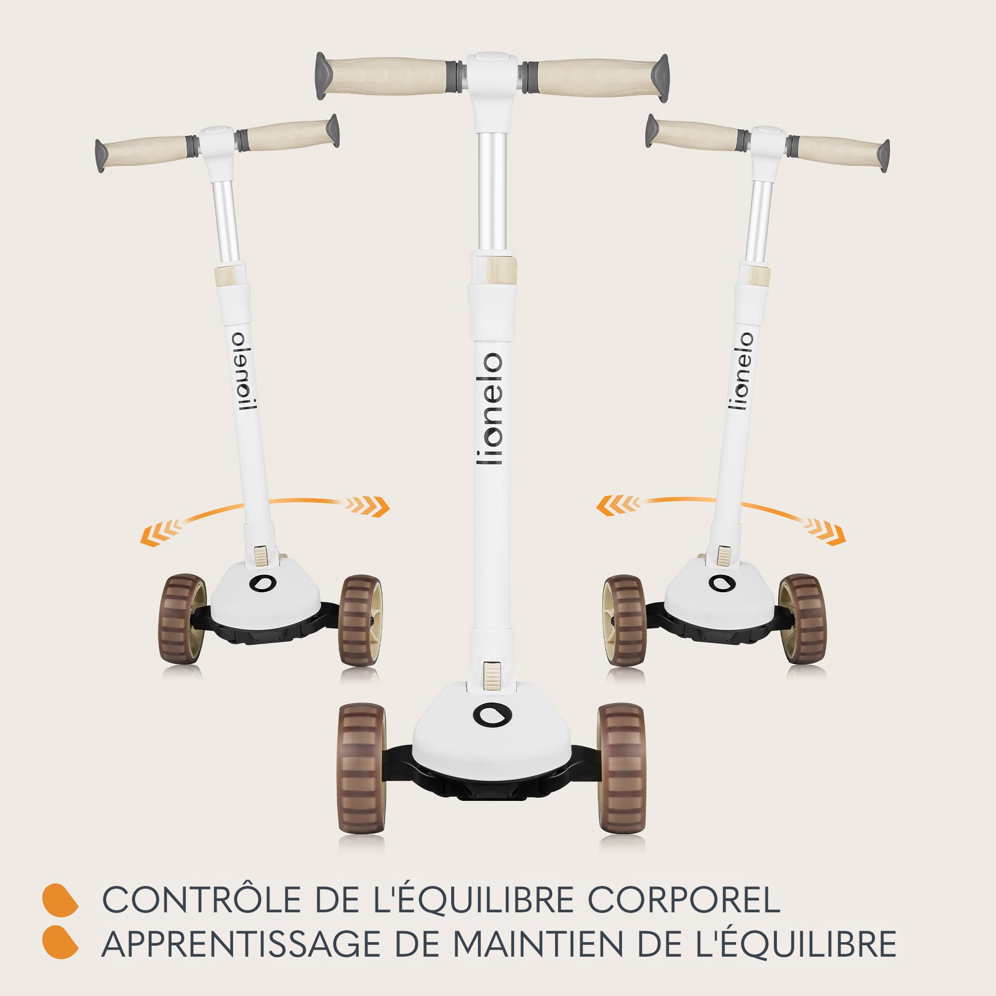 lionelo-franky-trottinette-enfant-2-en-1-draisienne-beige-roues-led image 4