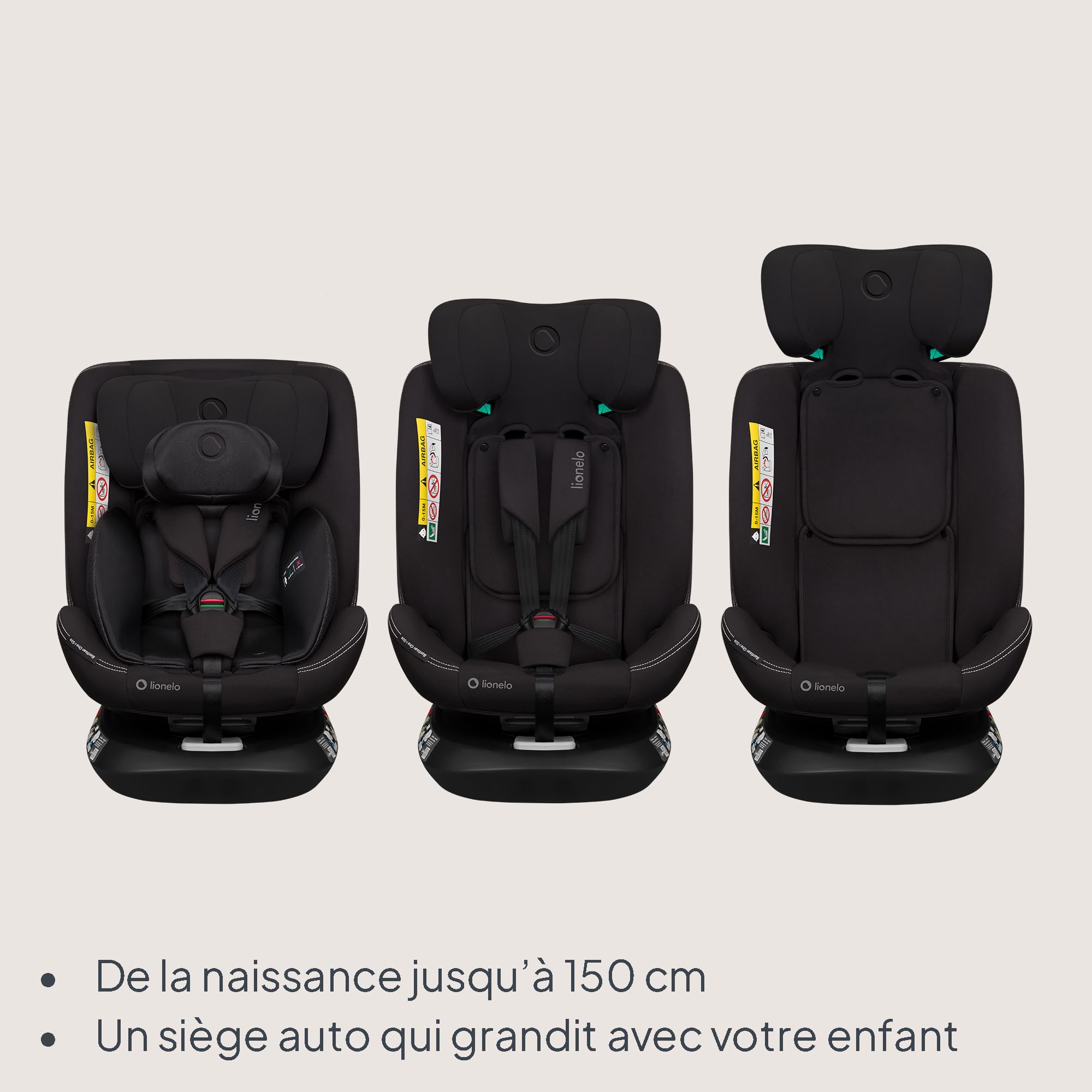lionelo-bastiaan-one-i-size-si-ge-auto-black-carbon-360 image 3