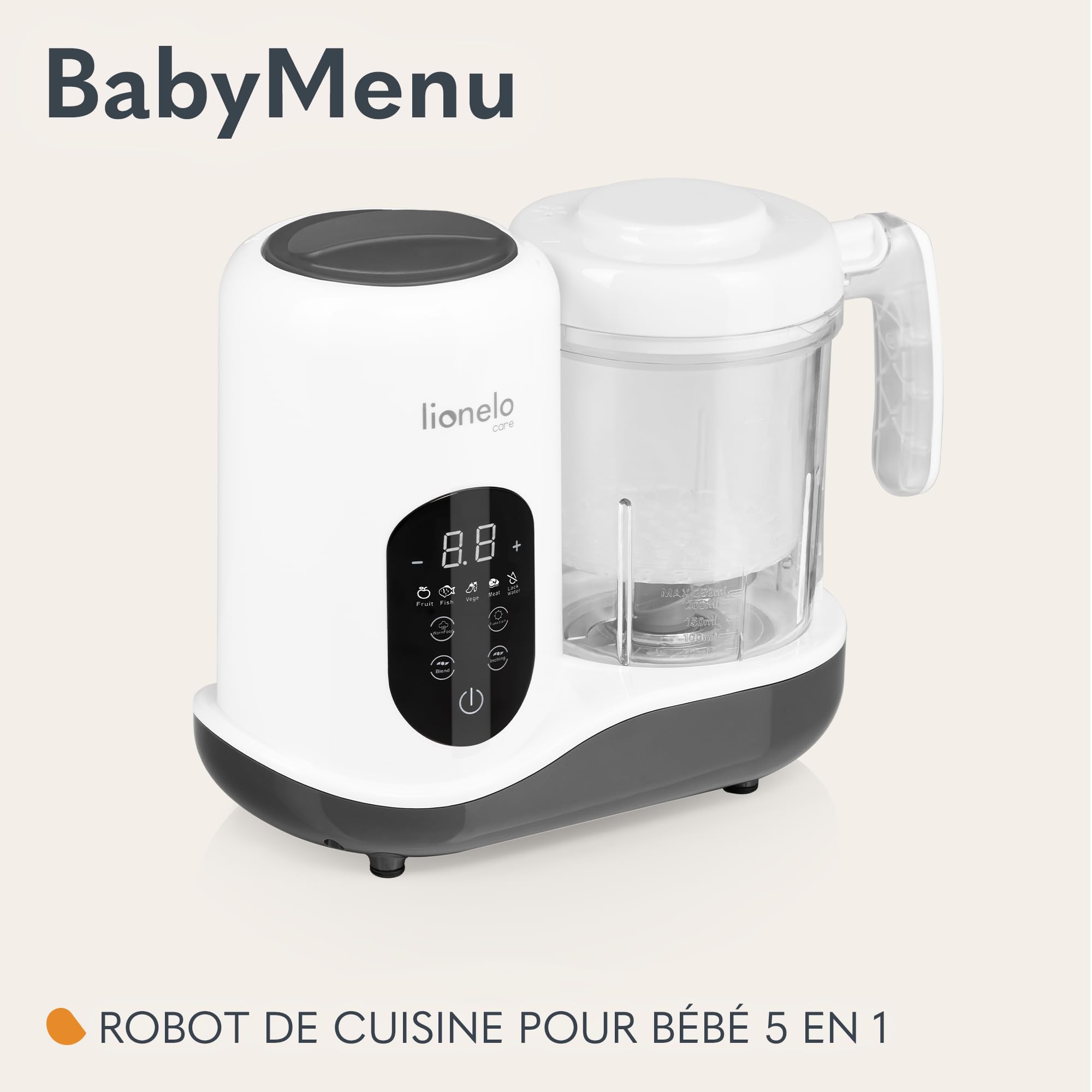 lionelo-babymenu-robot-cuiseur-mixeur-b-b-8-en-1 image 2