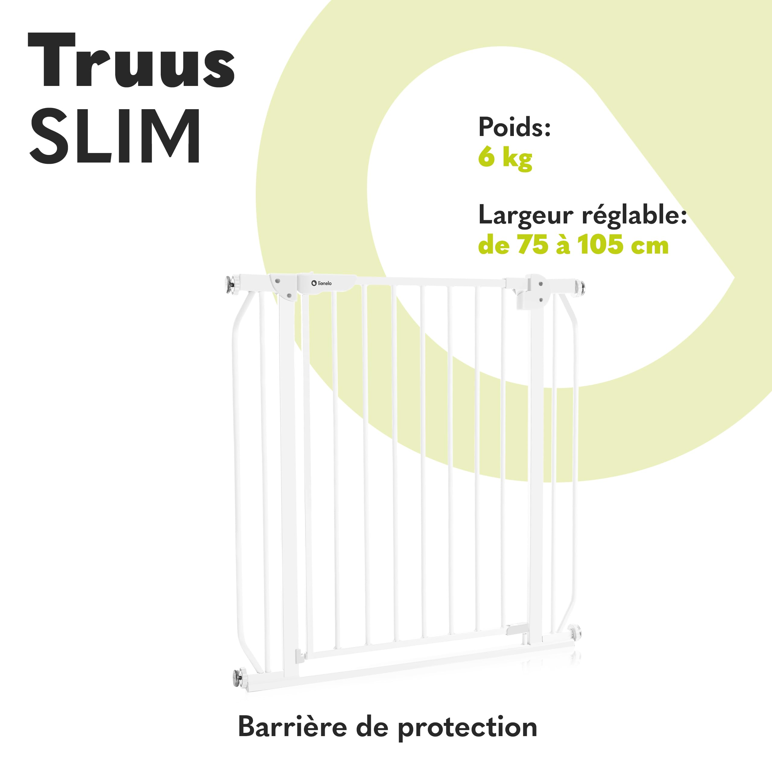 lionelo-truus-slim-barri-re-enfant-blanche-75-105-cm-sans-per-age image 2