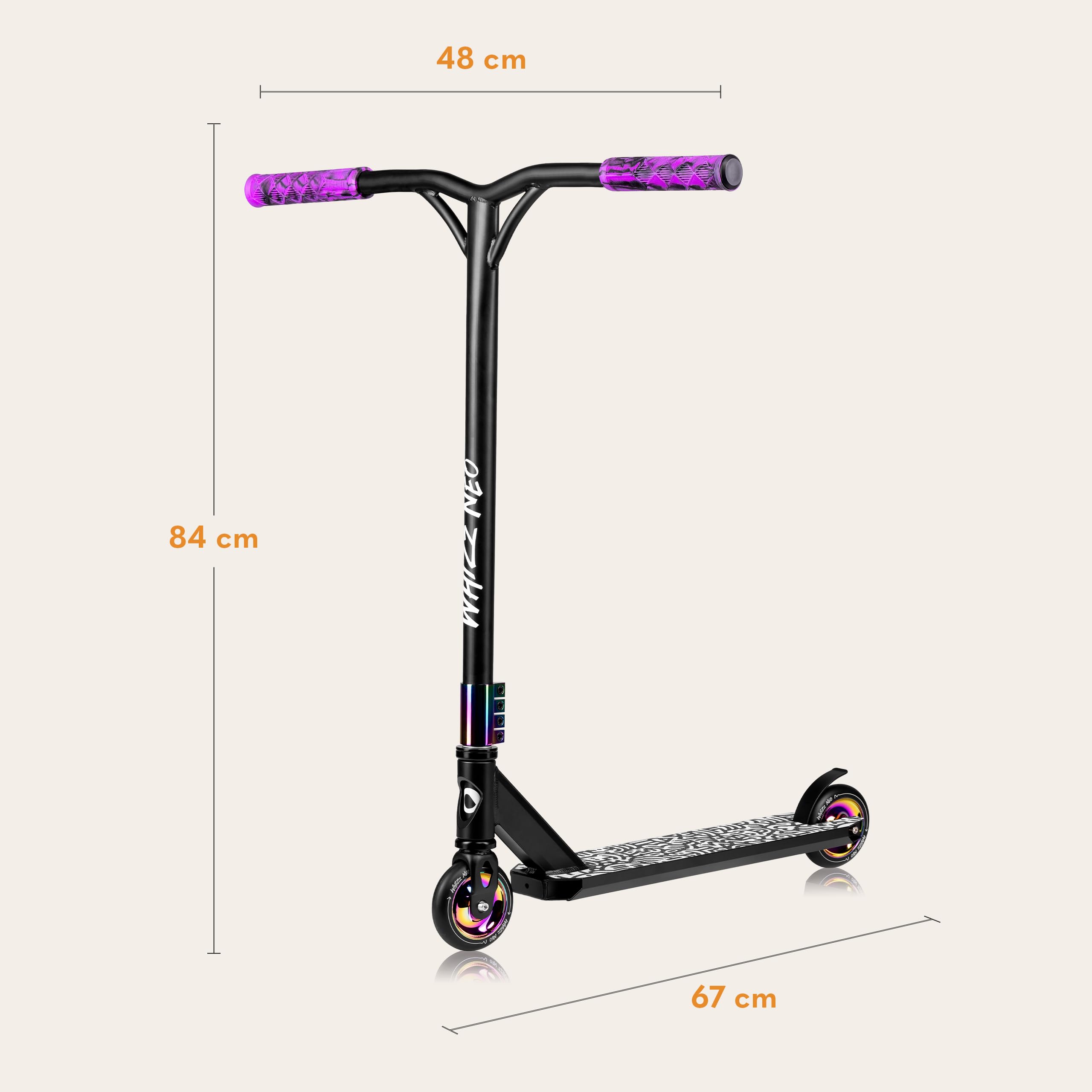 lionelo-whizz-neo-trottinette-freestyle-bleu-110-mm-abec-9 image 8