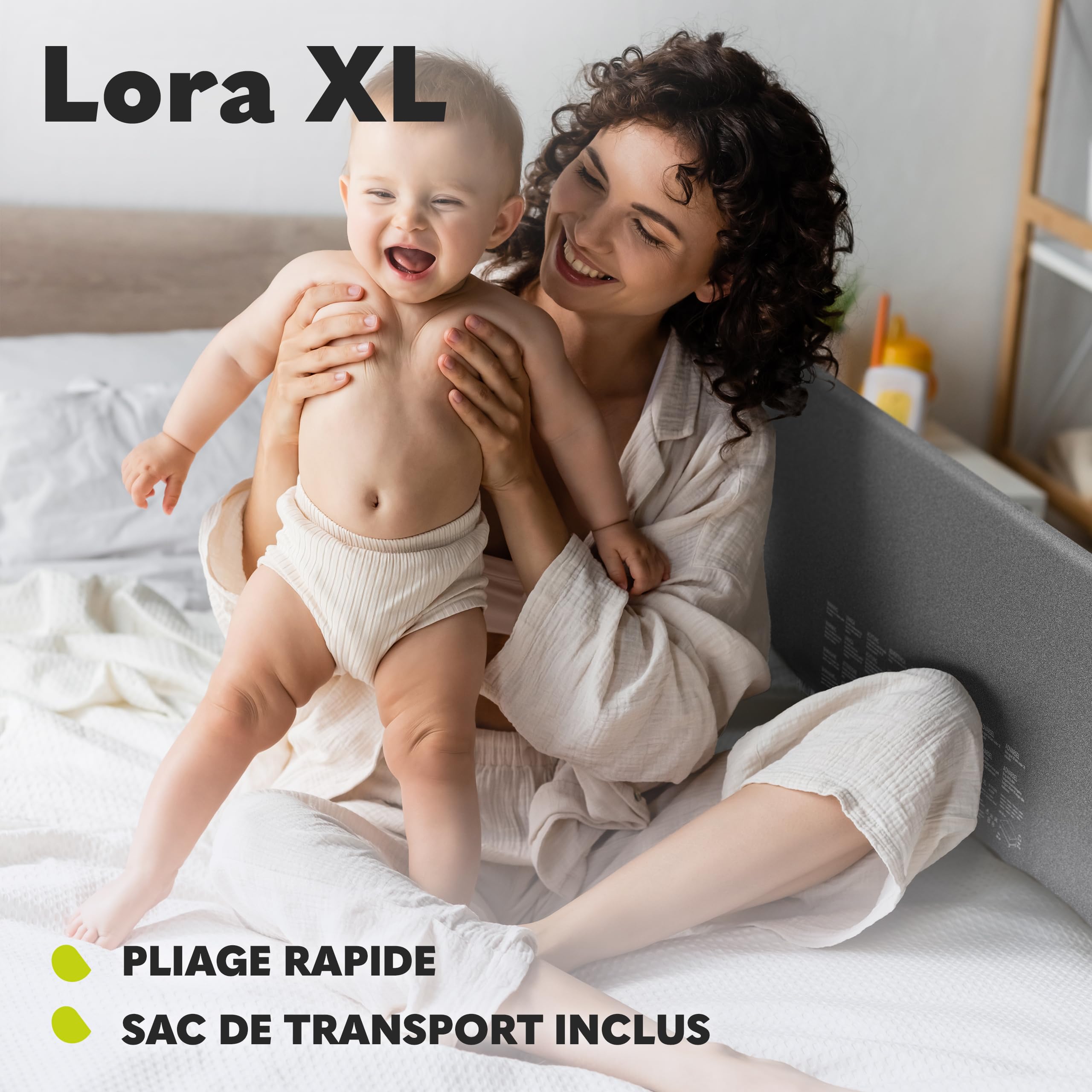 lionelo-lora-xl-barri-re-de-lit-beige-150-cm image 8
