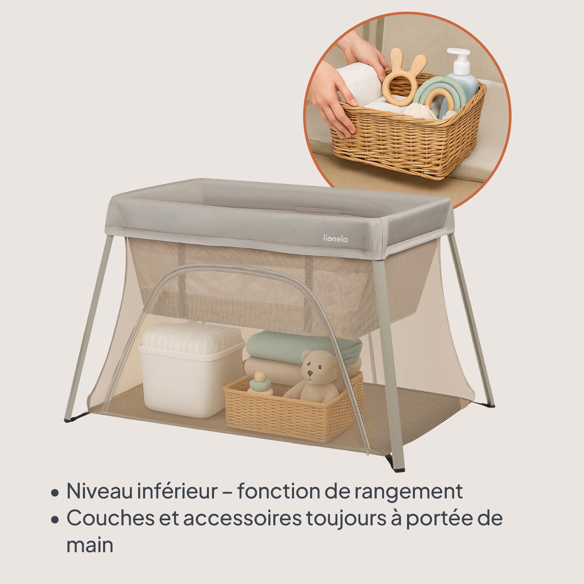 lionelo-alice-lit-voyage-pliable-beige-3en1-matelas-inclus image 8