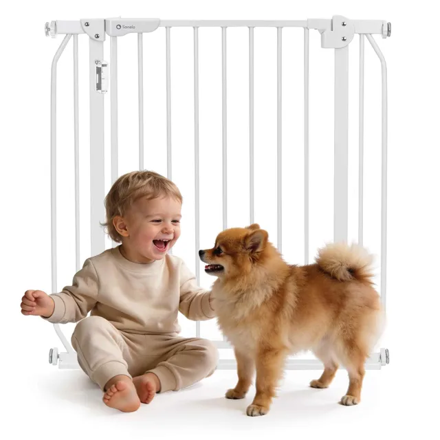 lionelo-truus-slim-barri-re-enfant-blanc-75-105-cm-led image 1