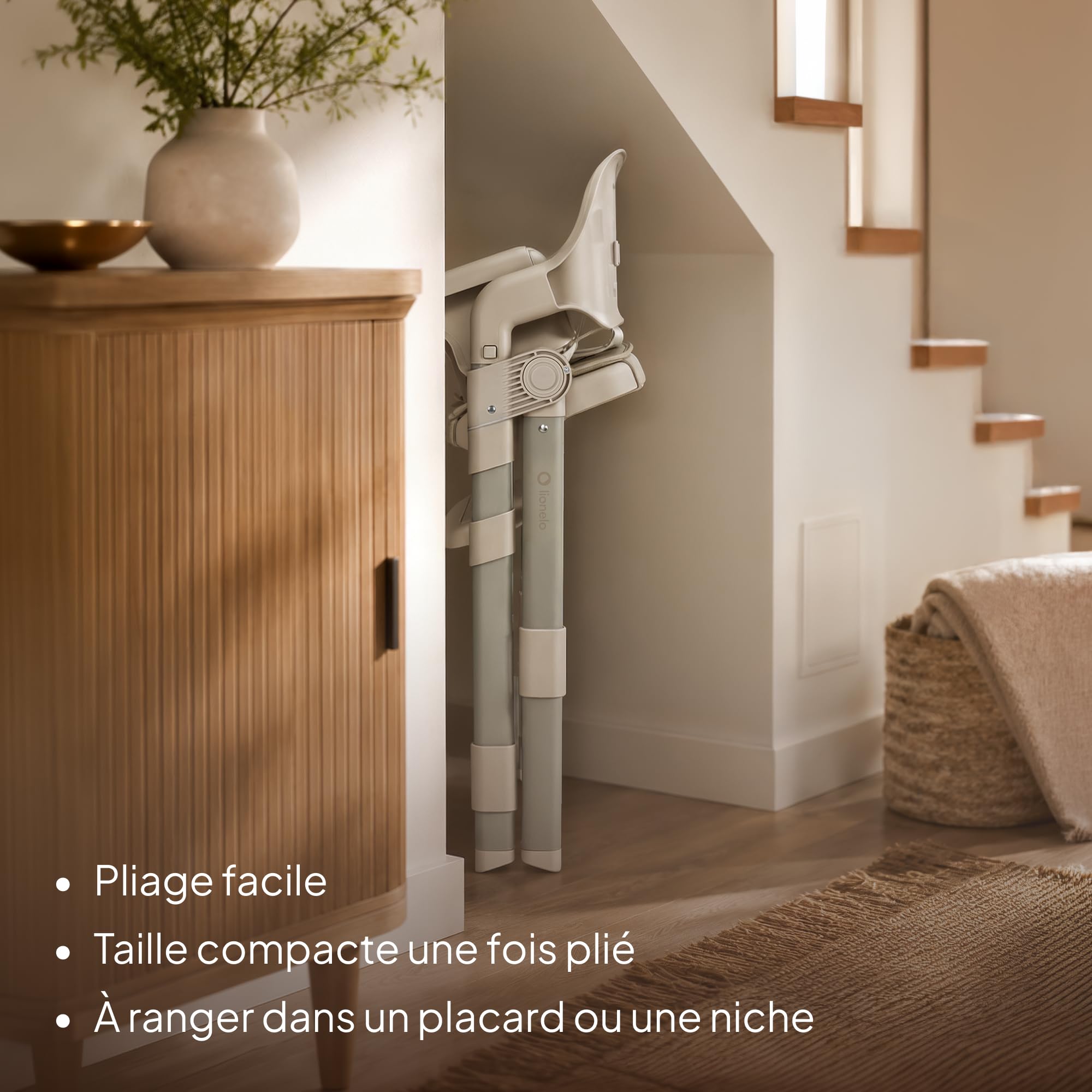 lionelo-matt-chaise-haute-b-b-beige-sand-volutive-3-en-1 image 3
