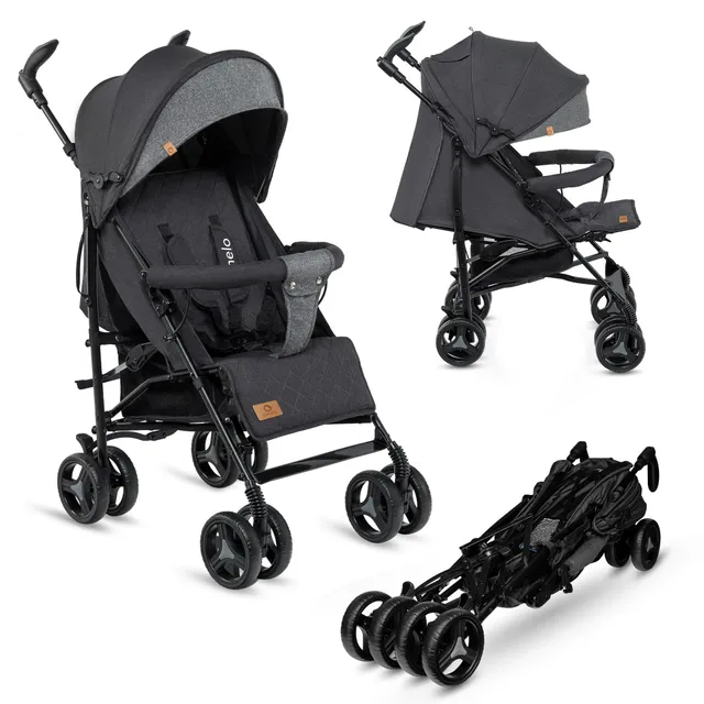 lionelo-irma-poussette-canne-noire-l-g-re-7-kg-jusqu-15-kg image 1
